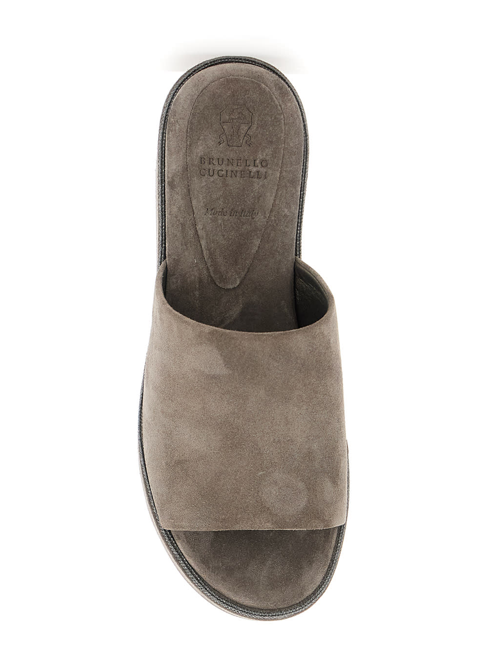 Brunello Cucinelli Classic High Mule In Light Brown