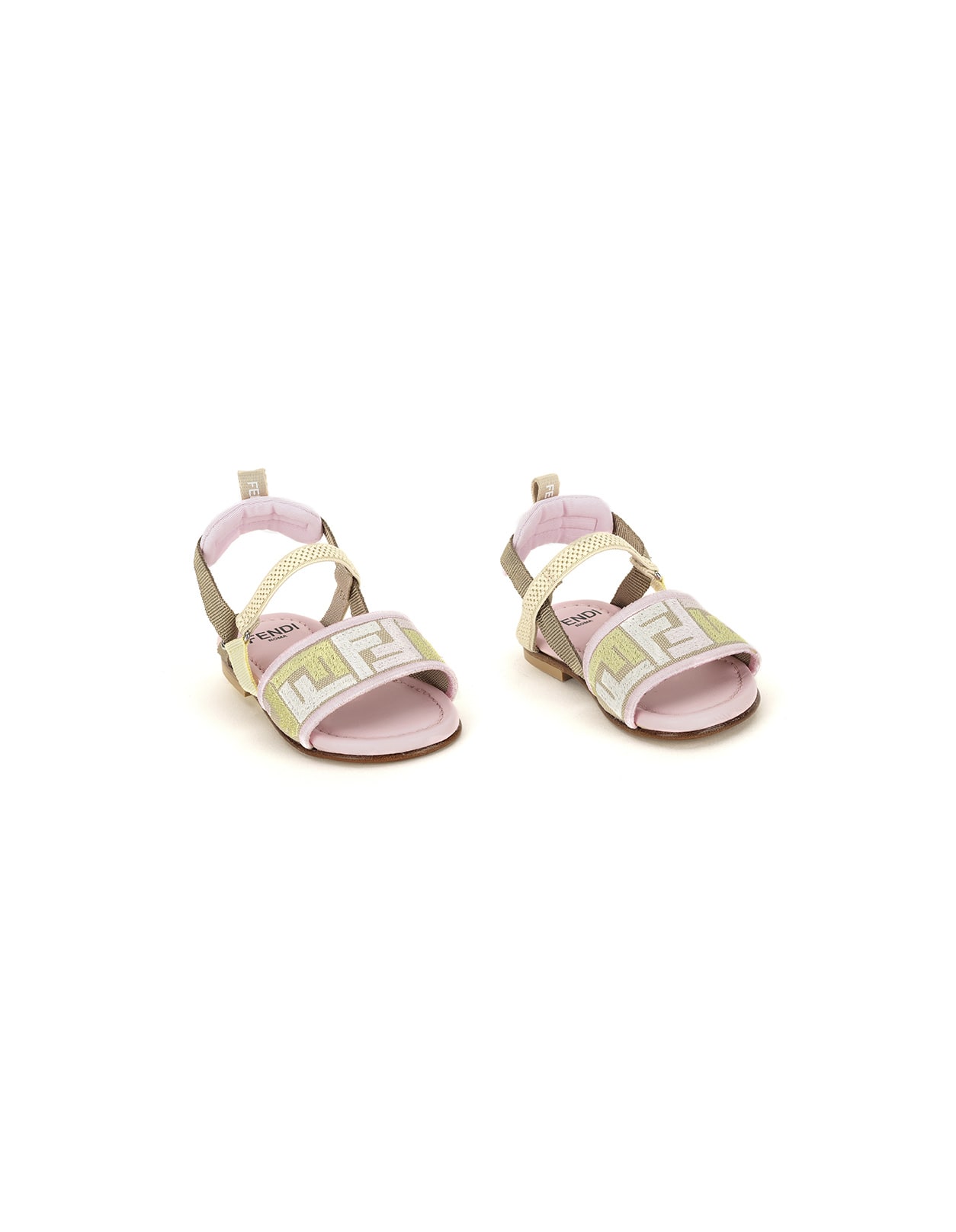 FENDI PINK FF SANDALS 