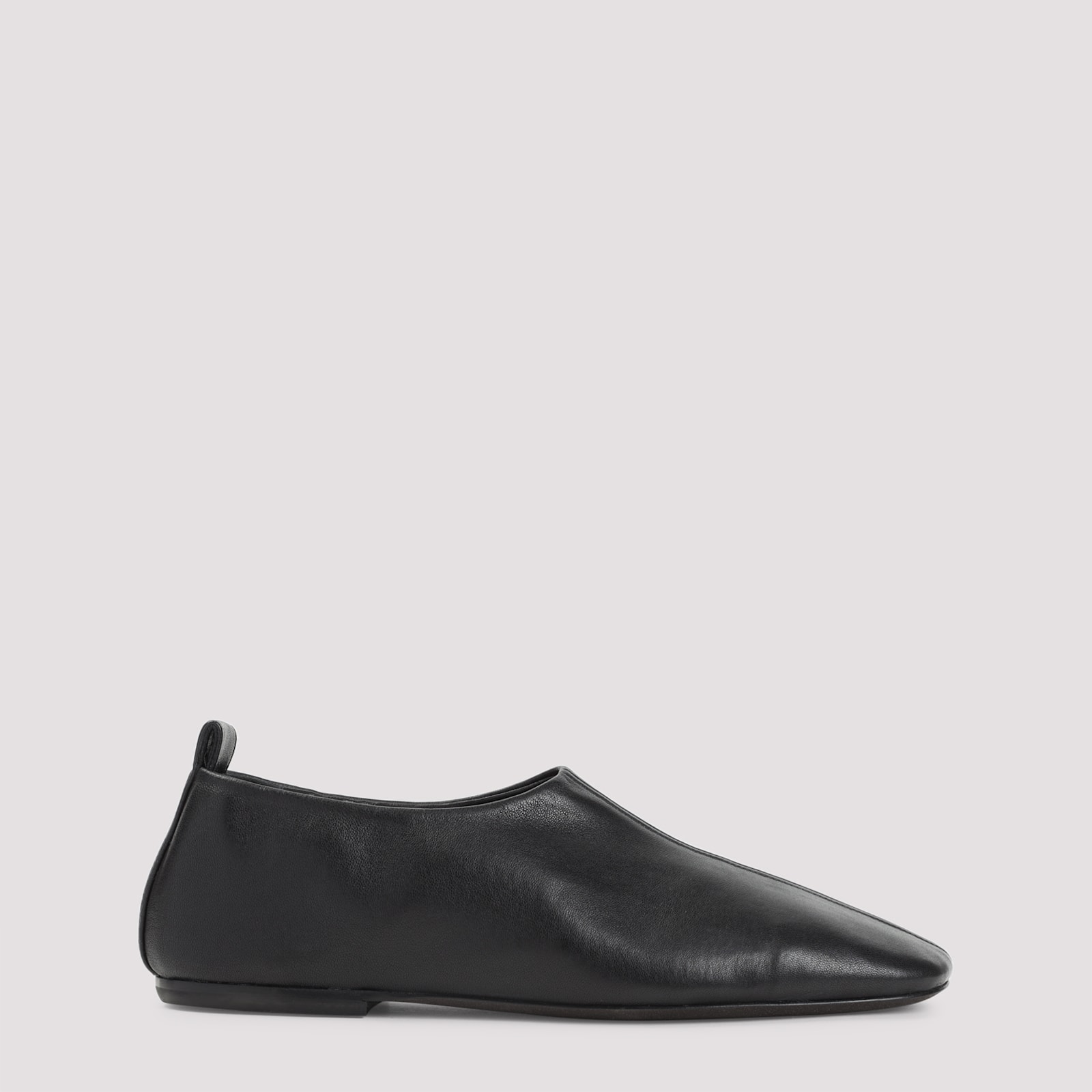 Dries Van Noten Soft Black Leather Loafers With Squared Toe In Black