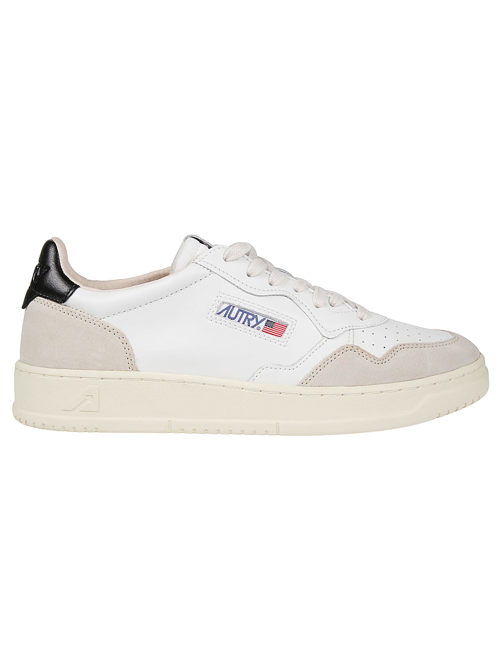 Autry Leather And Suede Medalist Low Sneakers In White