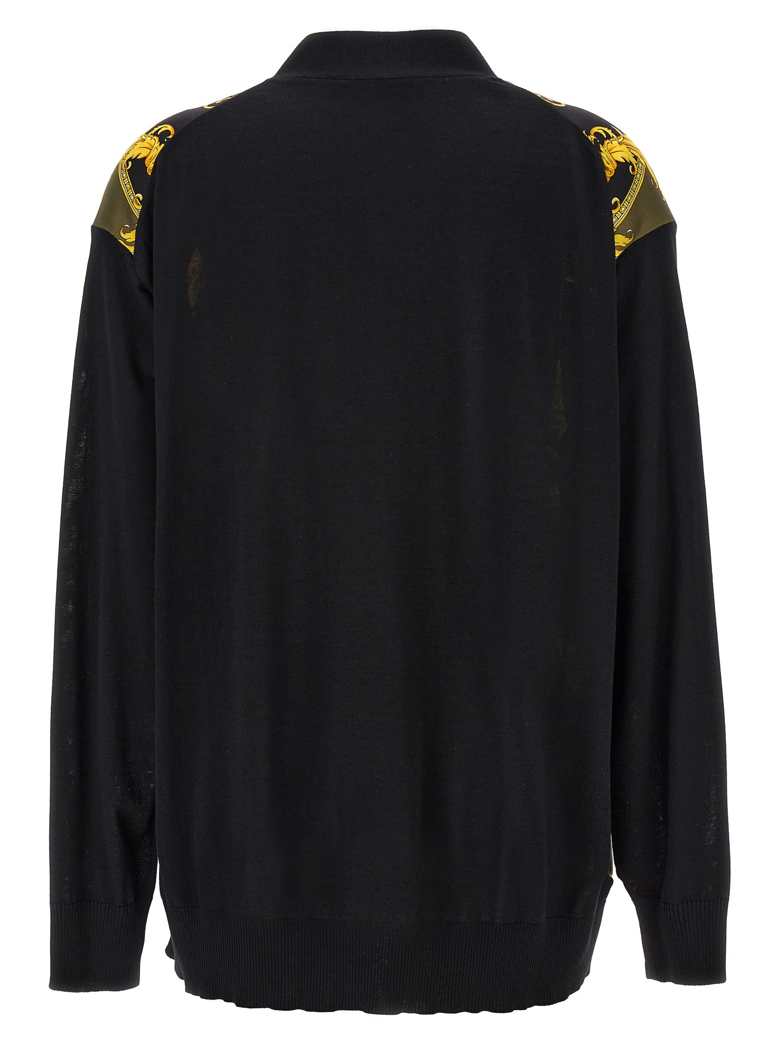 Shop Versace La Coupe Des Dieux Cardigan In Black