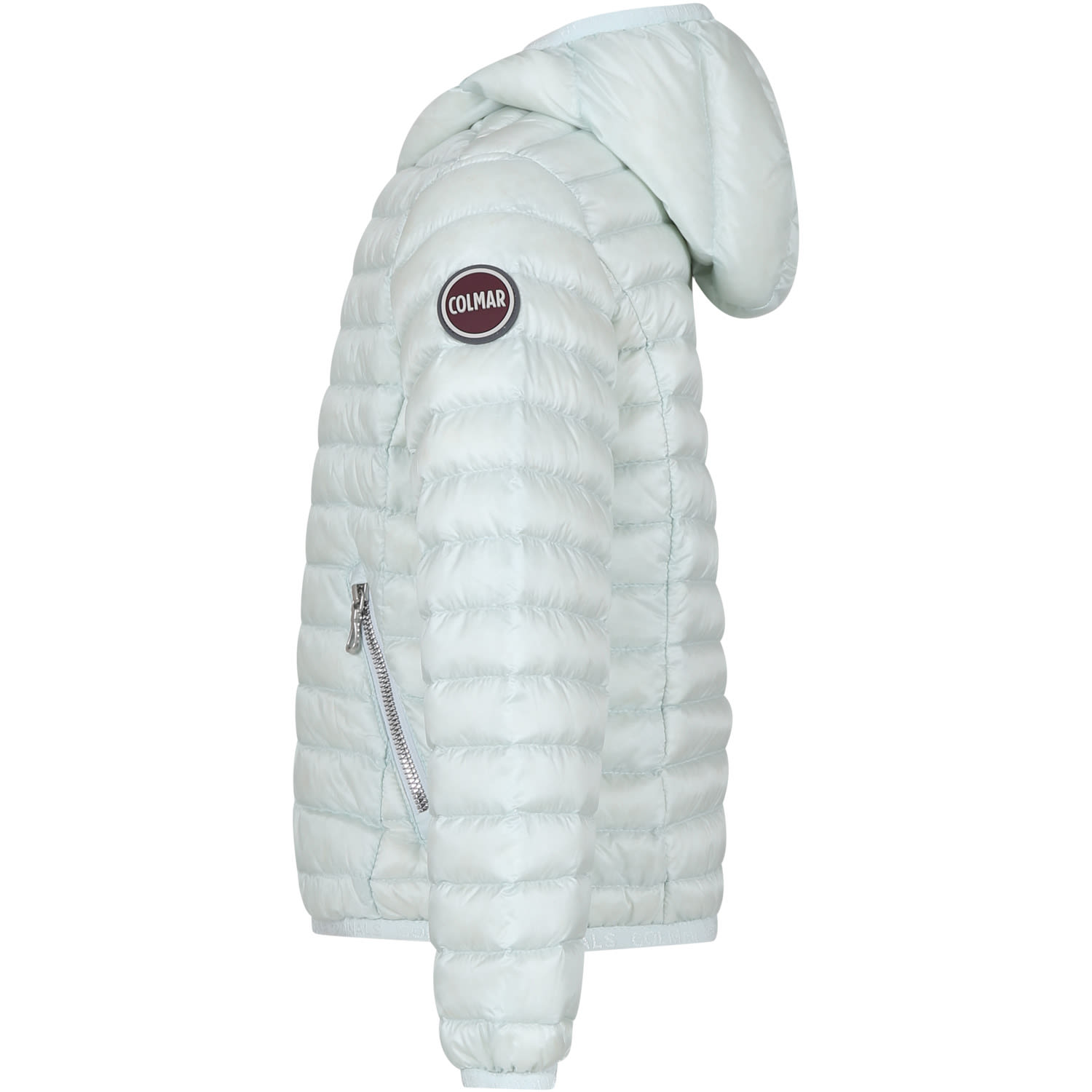 Shop Colmar Green Down Jacket For Girl With Logo