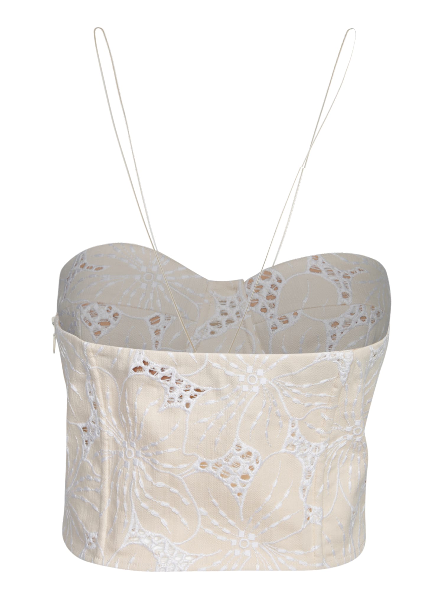 GENNY FLORAL DRILL TOP BEIGE 