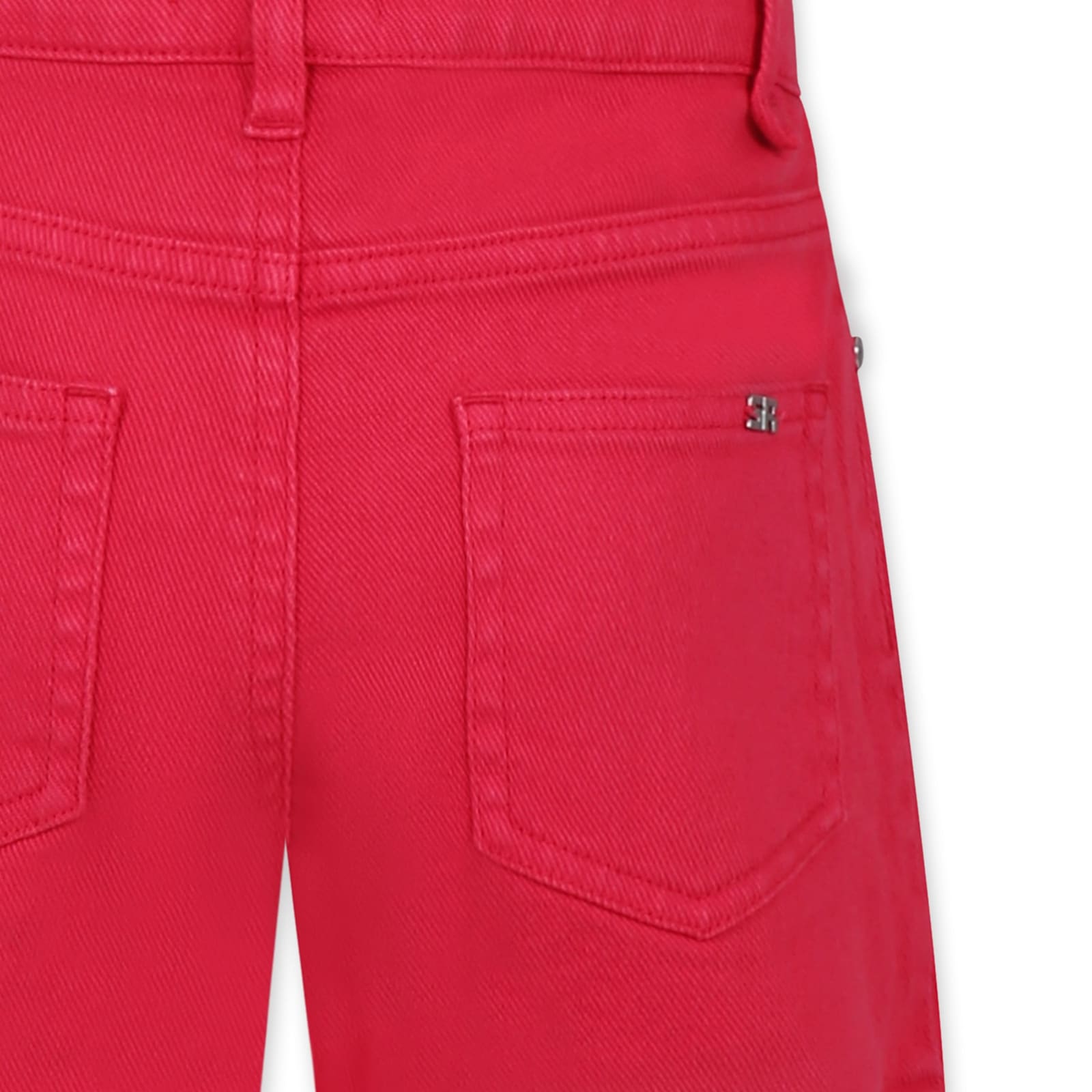 Rykiel Enfant Fuchsia Shorts For Girl With Logo In Fuchsia