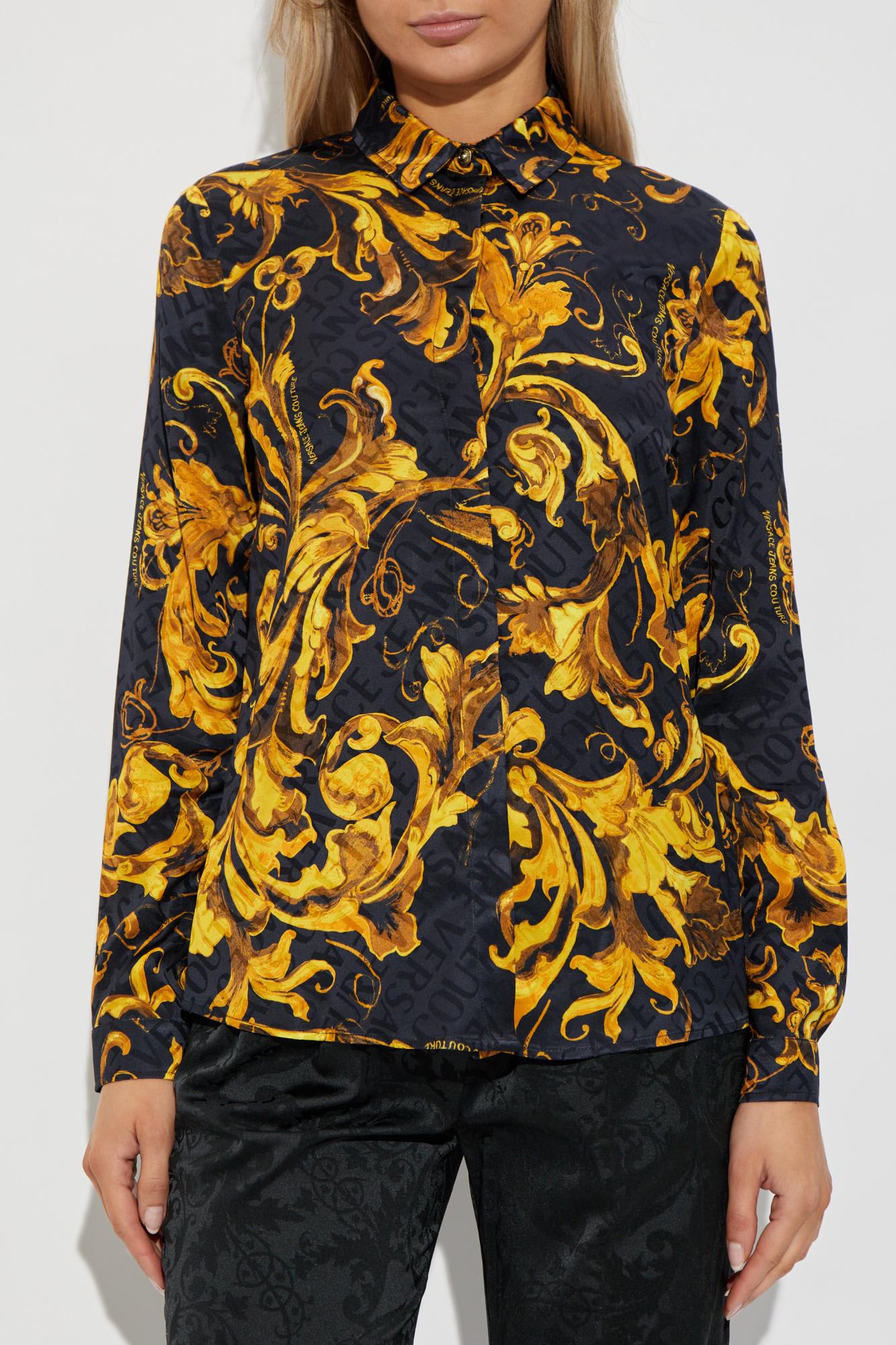 Versace Jeans Couture Shirt With Barocco Pattern In Multi