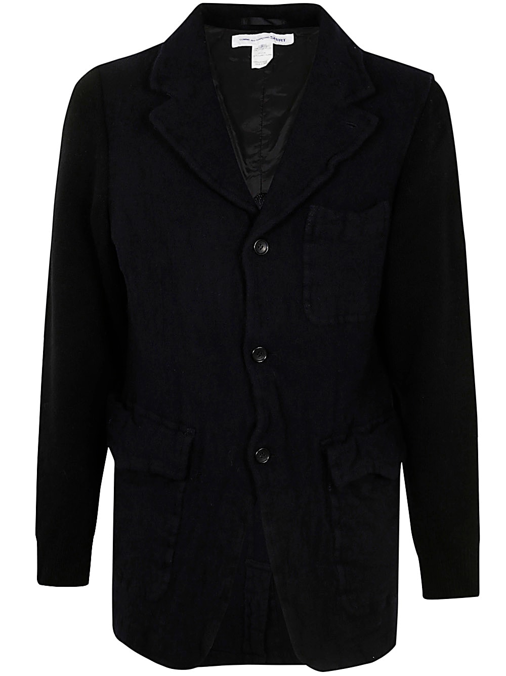 Shop Comme Des Garçons Shirt Mens Jacket Woven In Navy