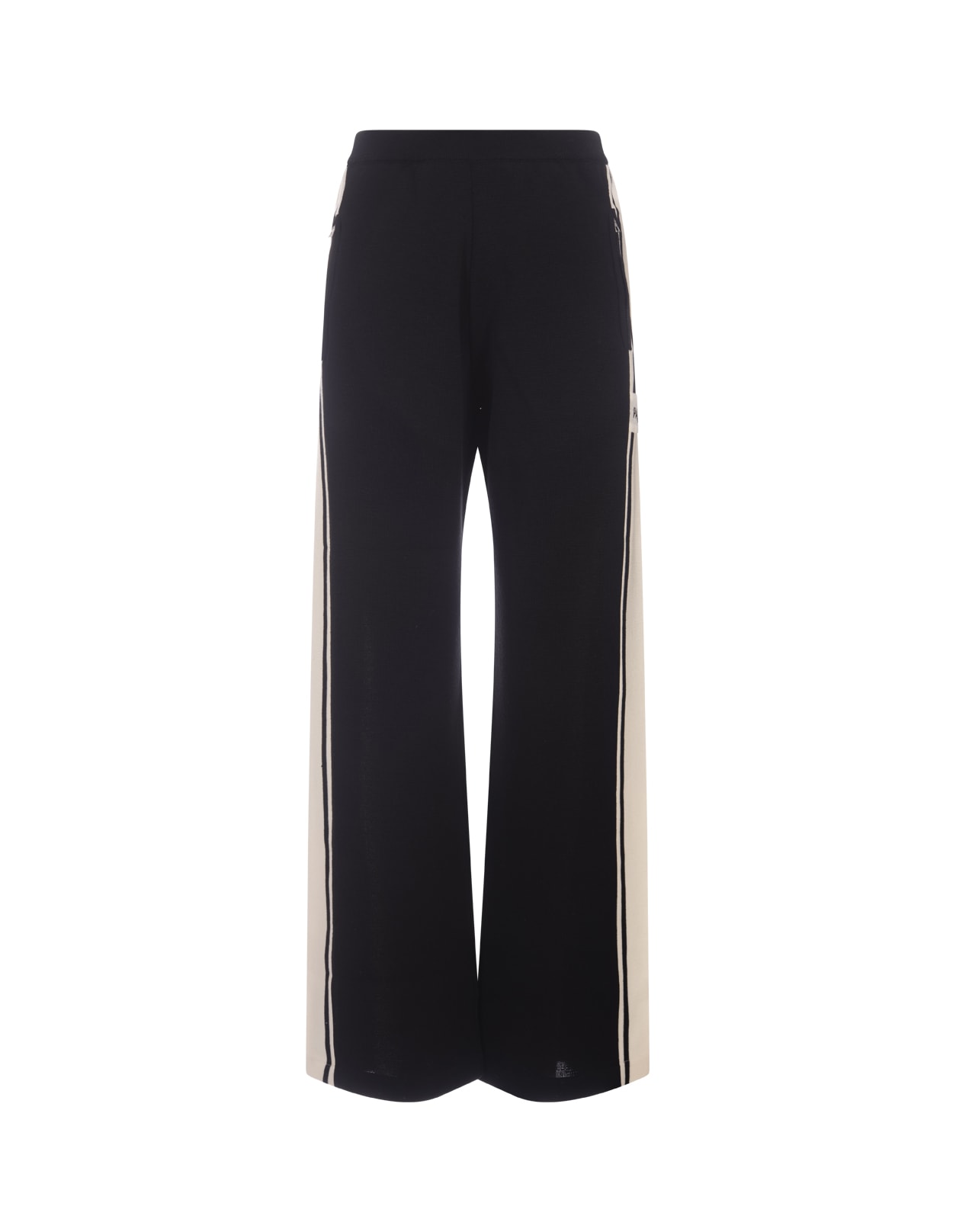 Palm Angels Black Racing Sports Trousers