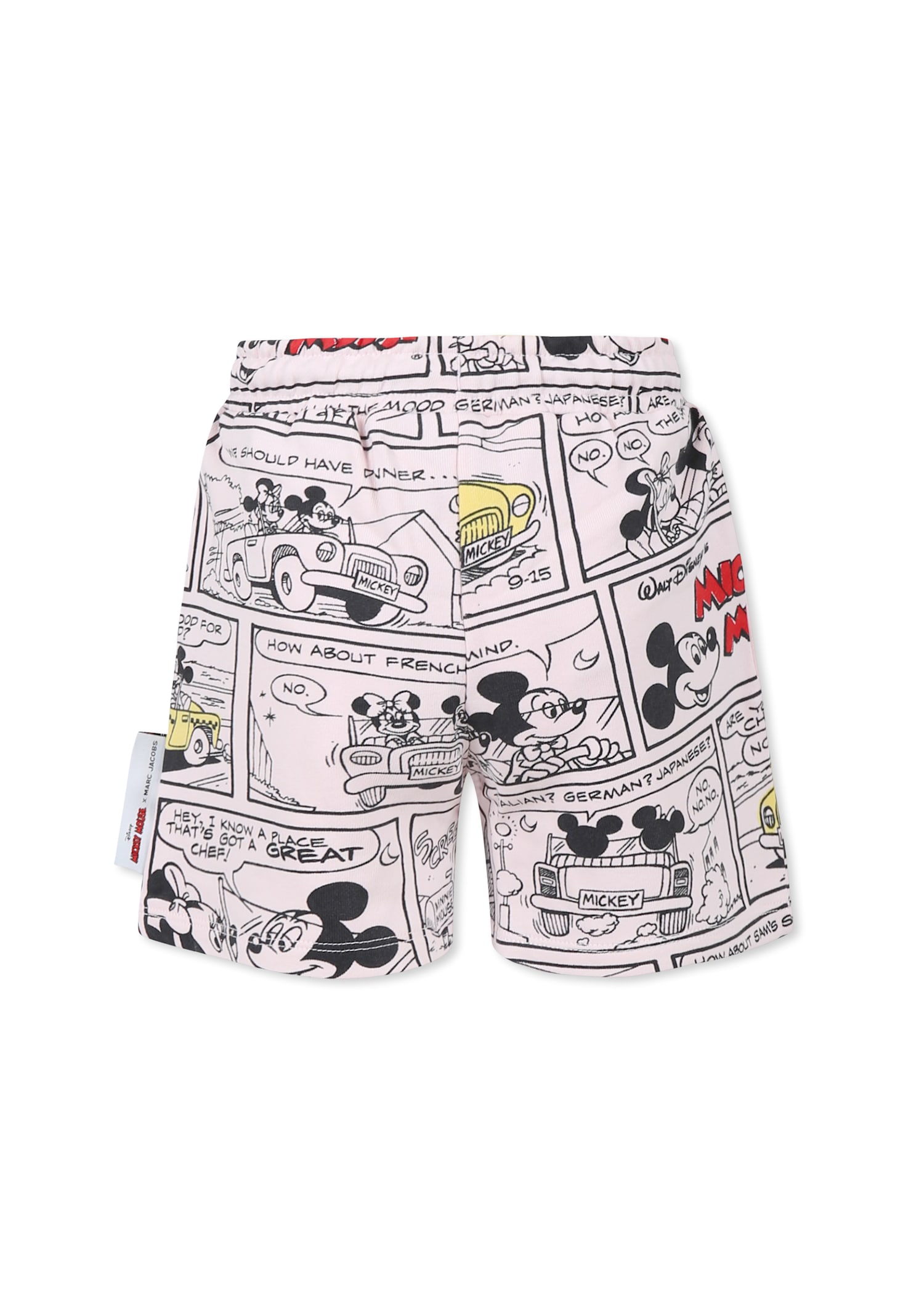 Marc Jacobs Pink Shorts For Girl With Mickey Mouse Print In Pink