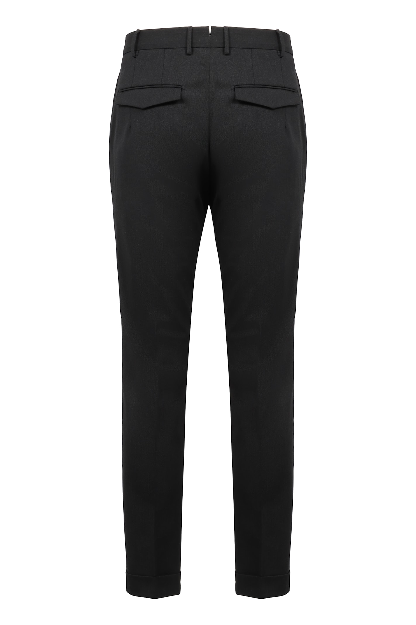Pt Torino Chino Pants In Wool Blend In Black
