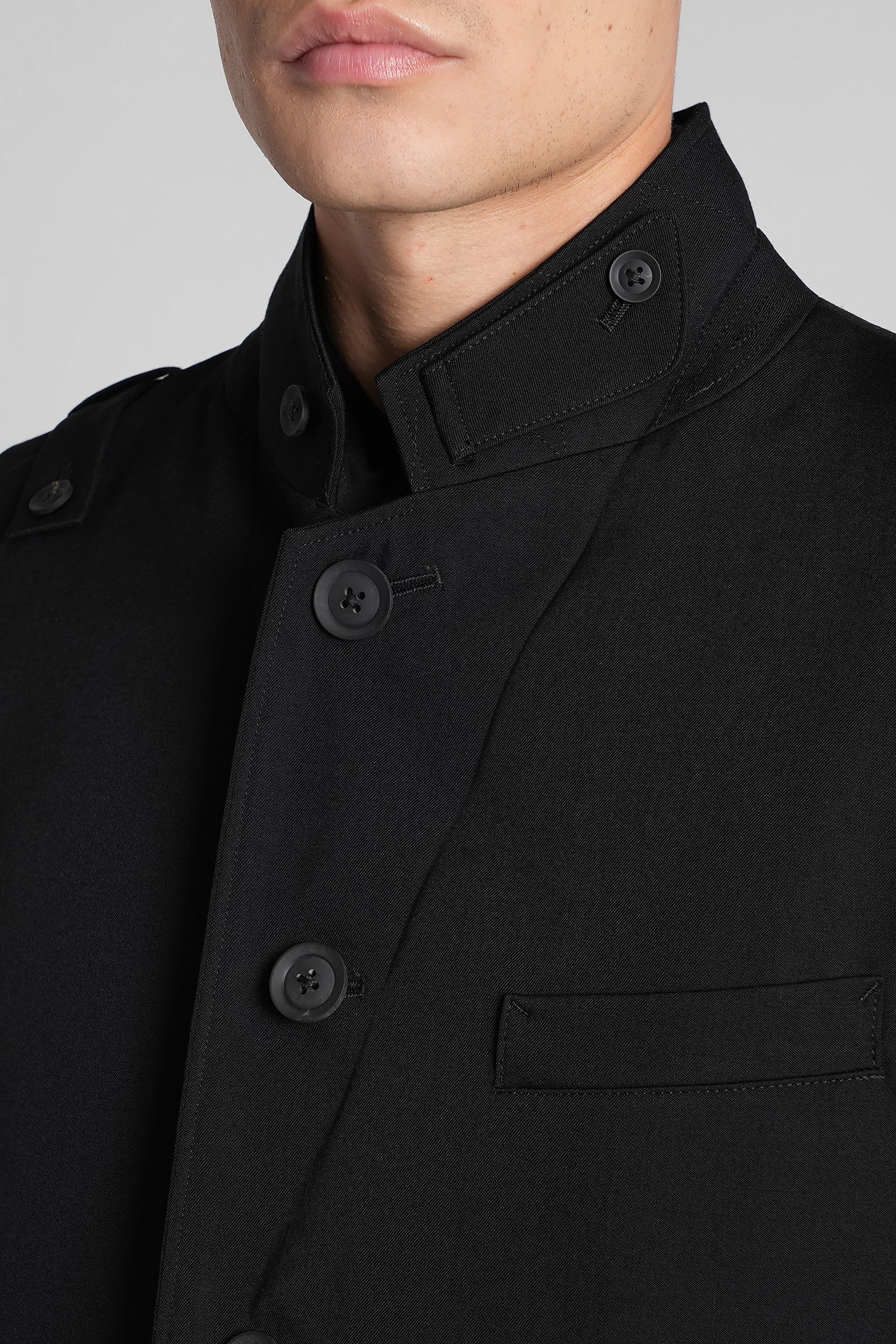 Yohji Yamamoto Blazer In Black Wool In Black