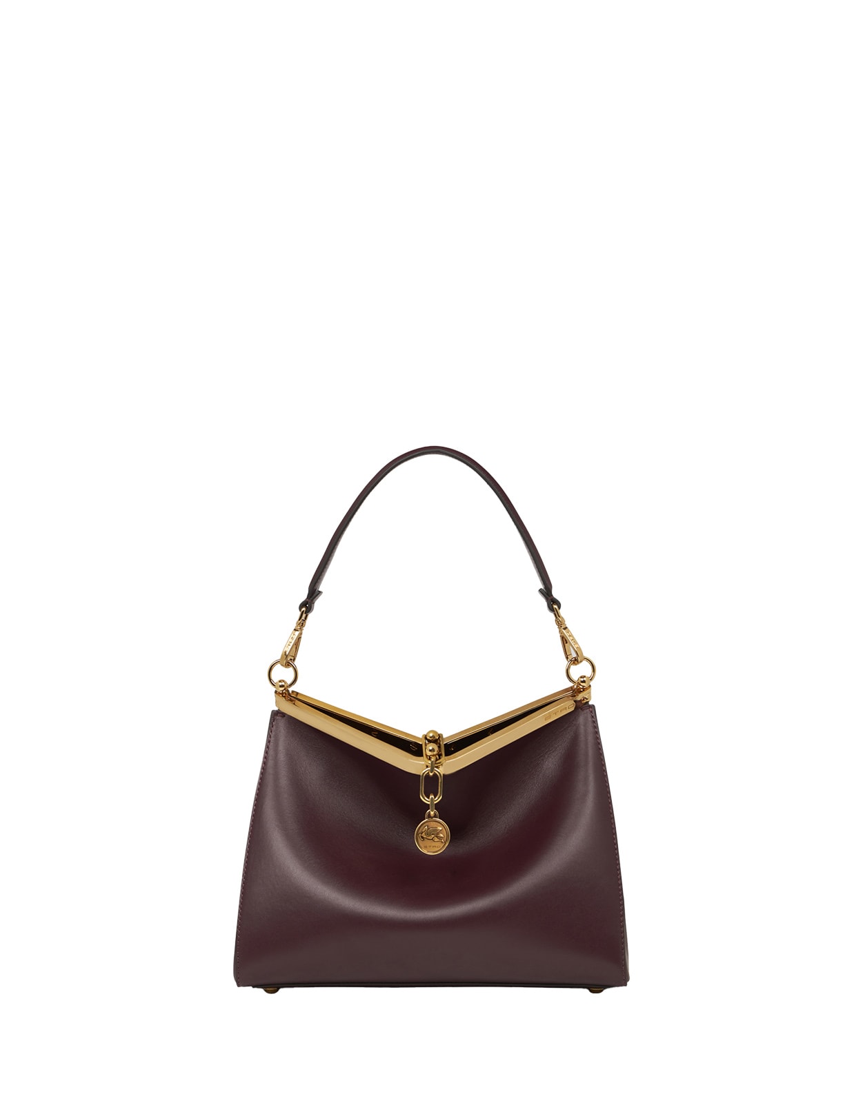 Shop Etro Burgundy Medium Vela Bag In Red