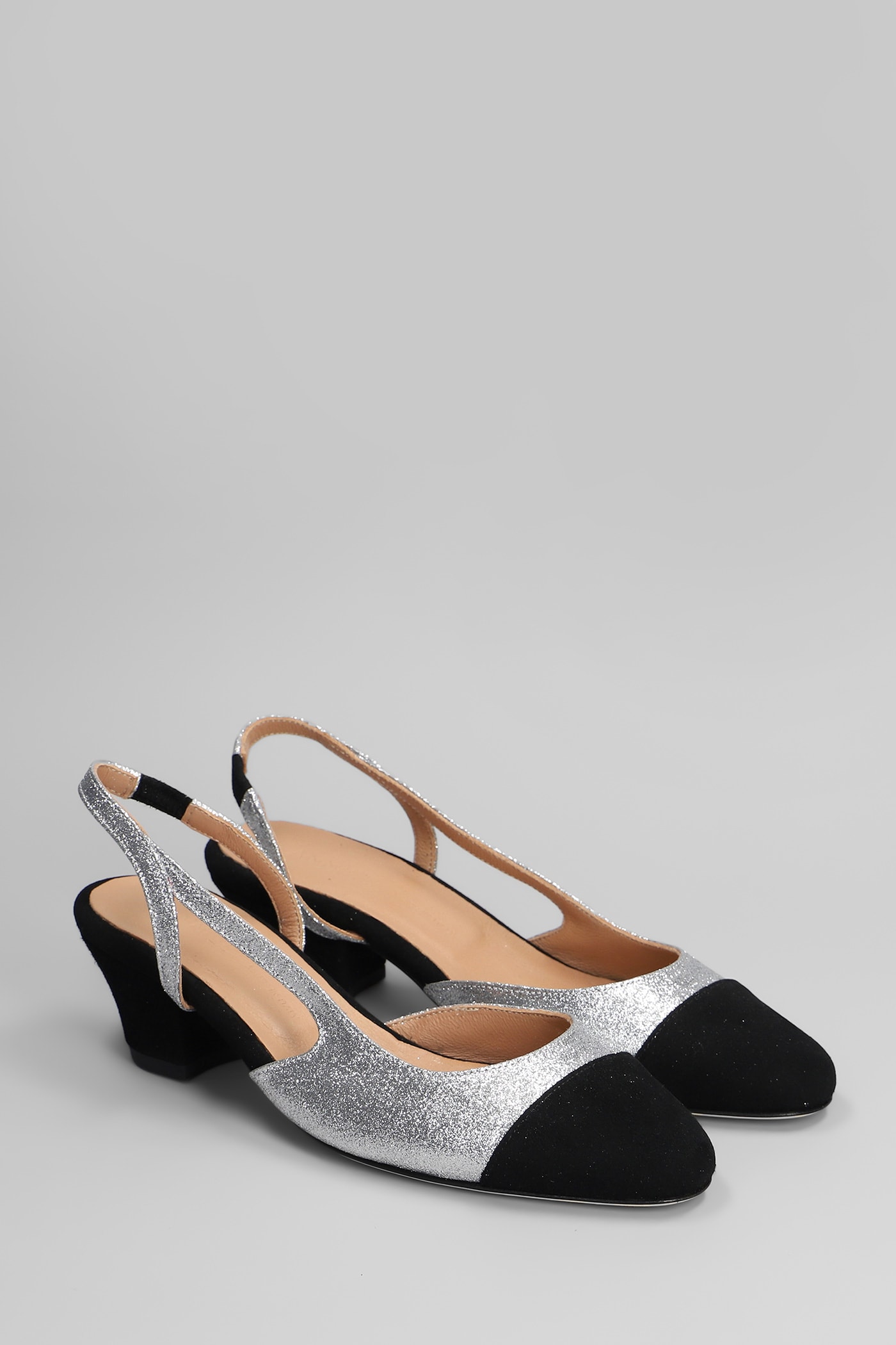 Anniel Pumps In Silver Glitter In Silver