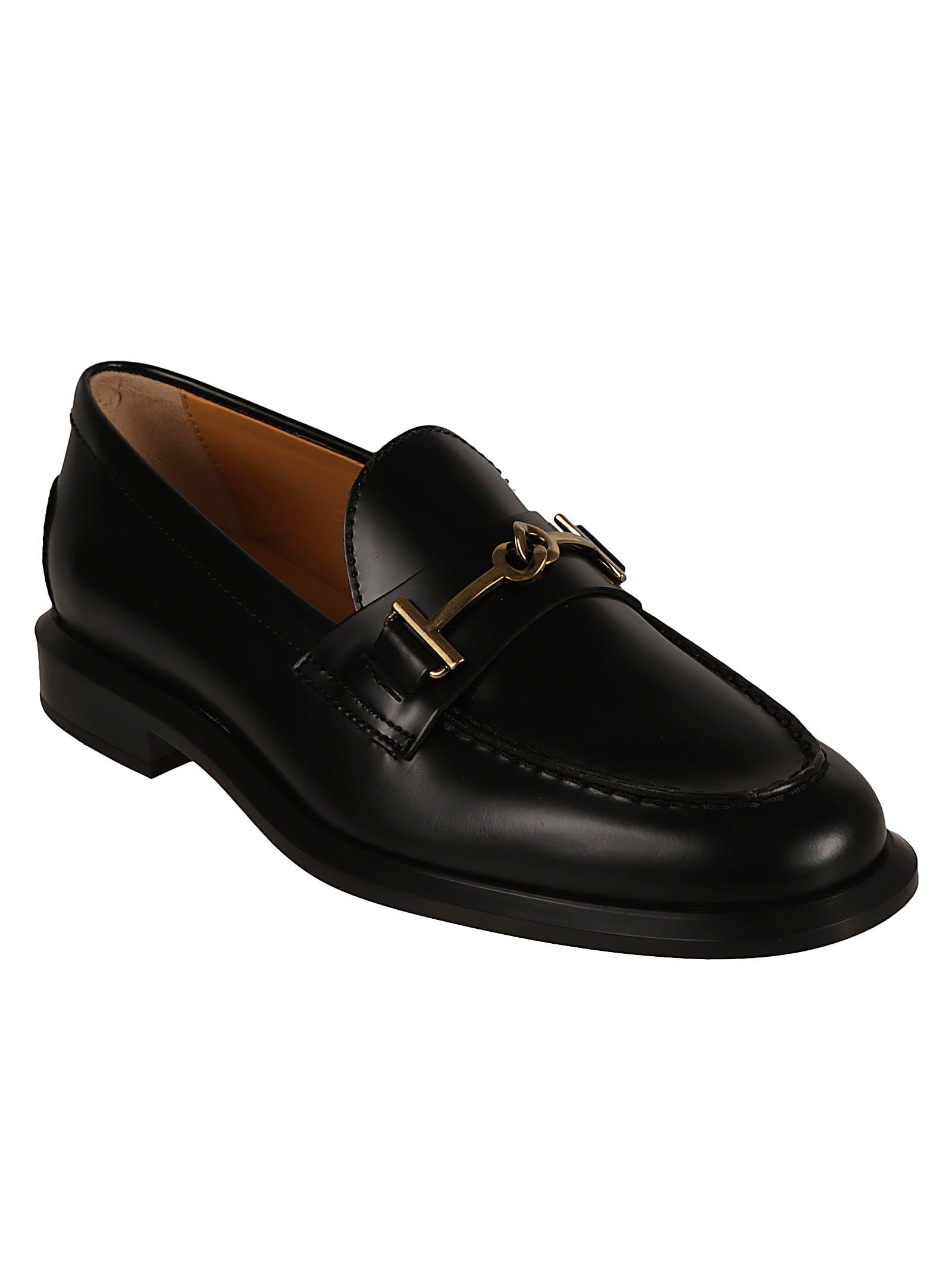 Shop Tod's 66k T-ring Loafers In Black