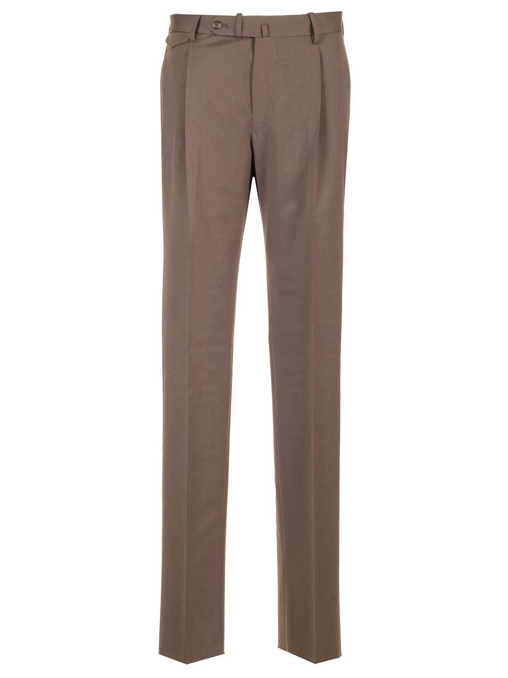 Stretch Pleated Trousers