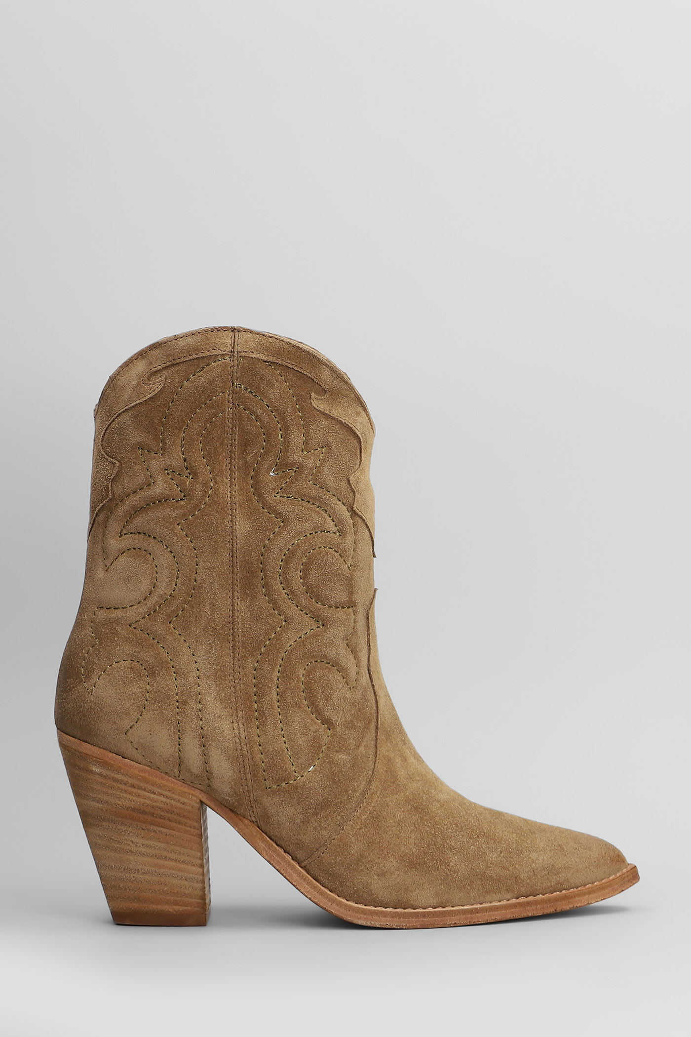 Texan Ankle Boots In Leather Color Suede