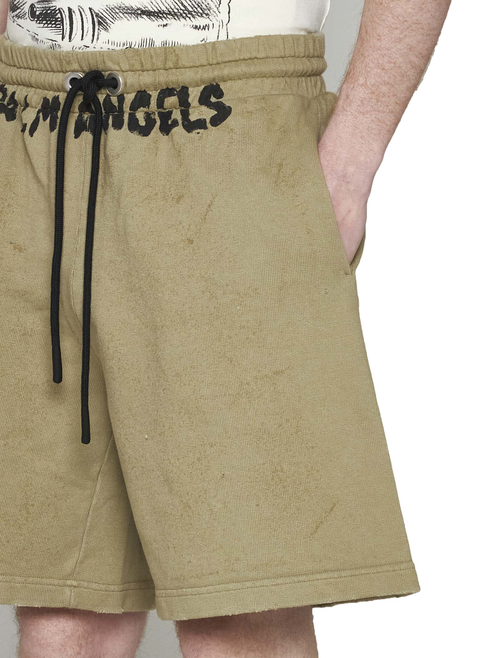 Shop Palm Angels Shorts In Military