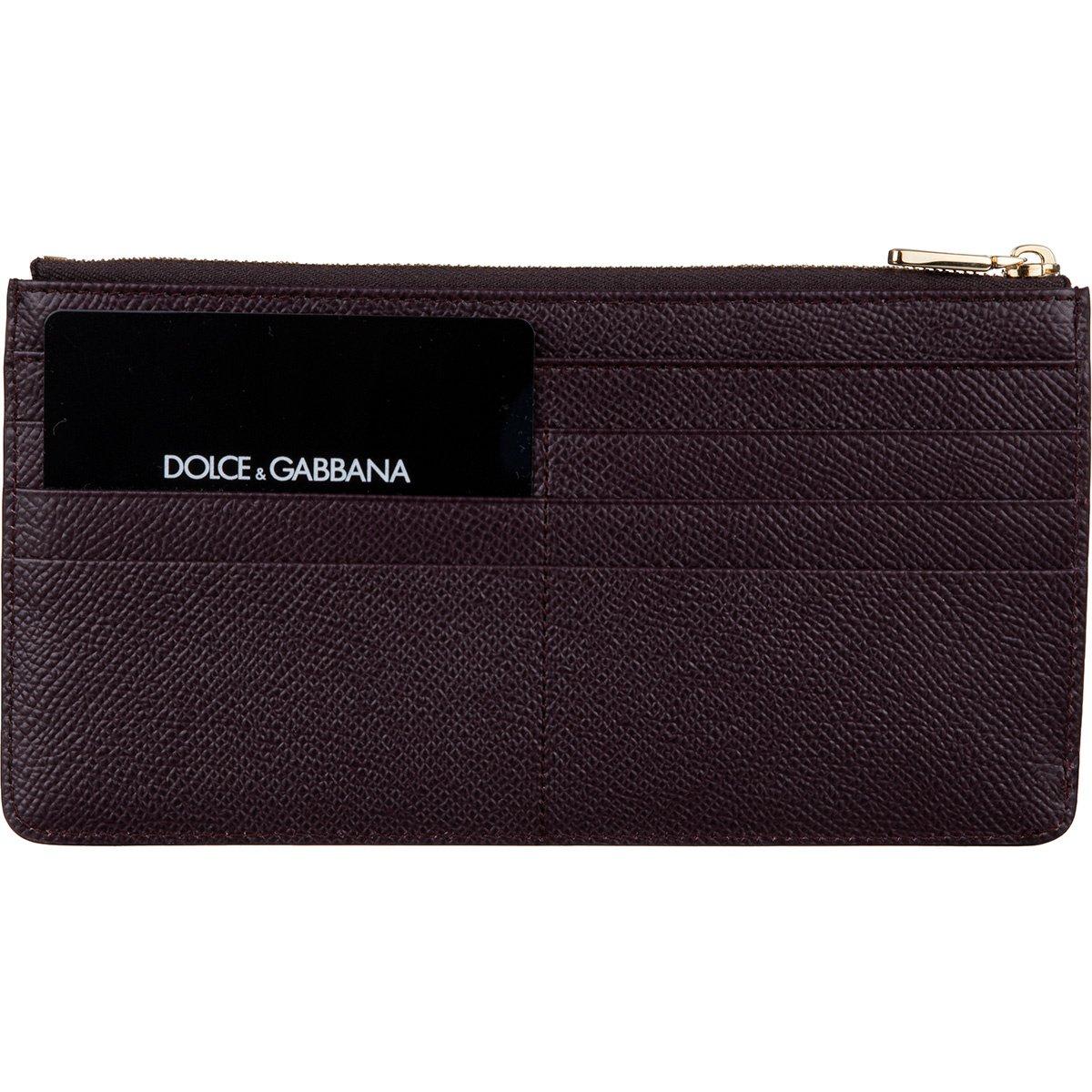 Dolce & Gabbana Logo Plaque Zipped Cardholder In Multicolour