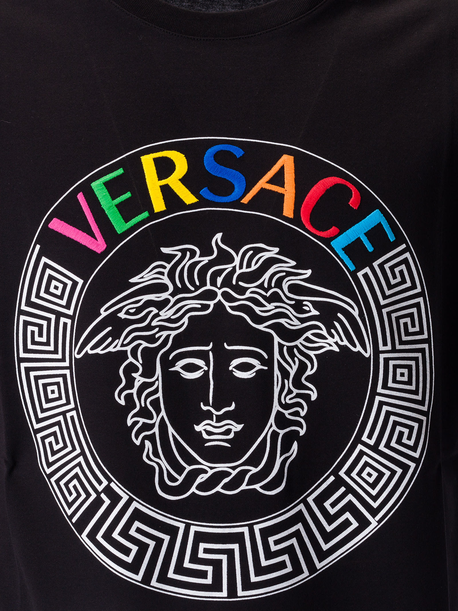 Versace Versace Logo Print T-shirt - Nero - 10991235 | italist