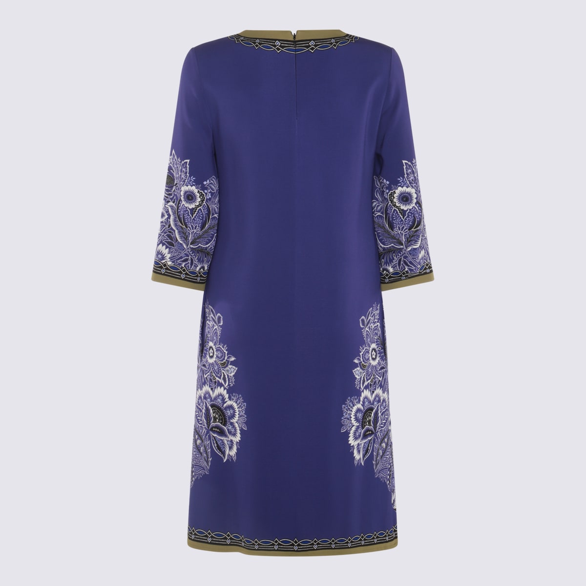 Shop Etro Blue Multicolour Viscose Blend Dress