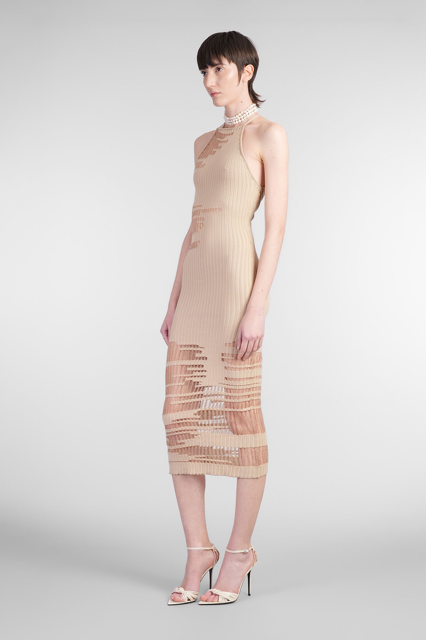 Cult Gaia Nodin In Beige Nylon In Brown