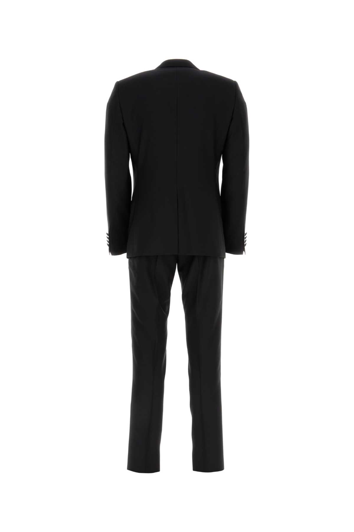 Shop Dolce & Gabbana Black Wool Blend Martini Suit In Nero