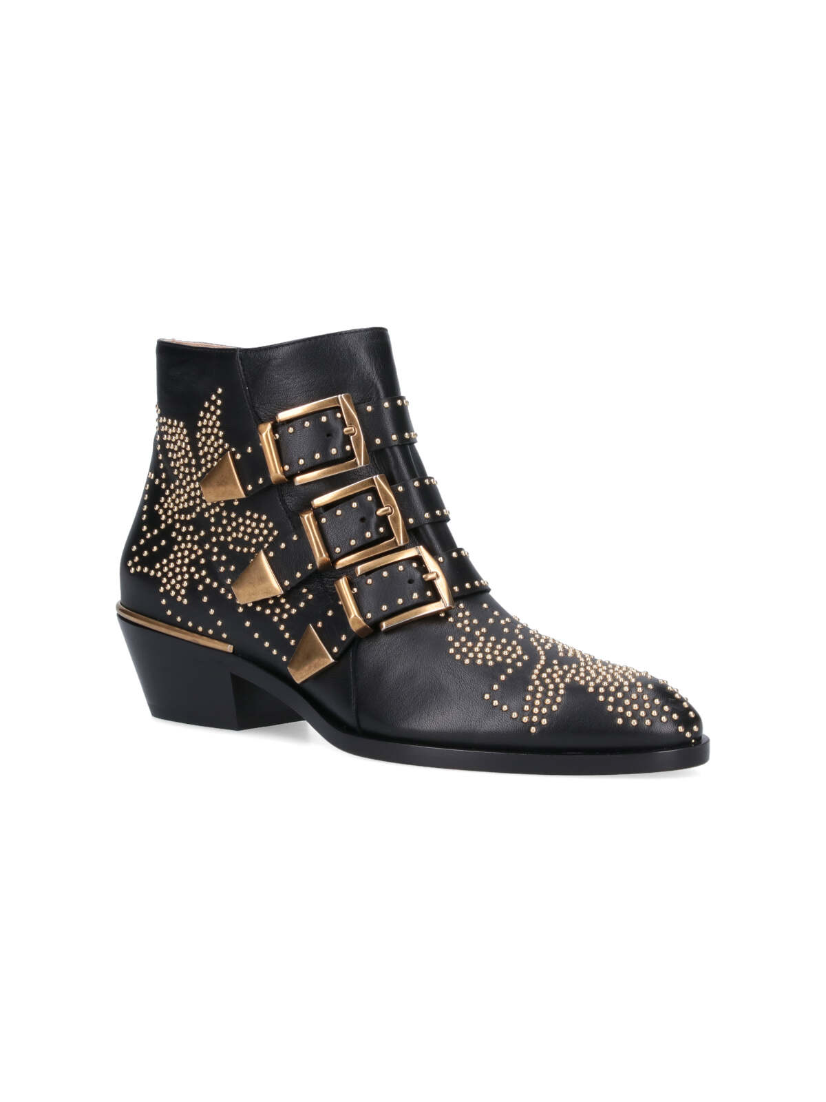 Chloé Chloe Women Embellished Nappa Leather Susanna Ankle Boots In Black