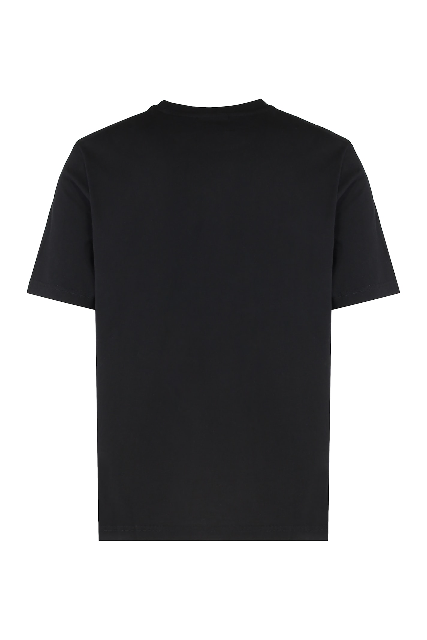 Maison Kitsuné Round Neck T-shirt In Cotton In Black