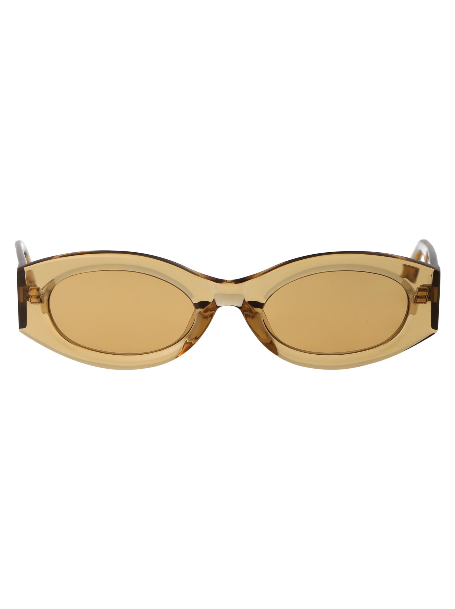 Shop Attico Berta Sunglasses In 05 Sand Gold Sand