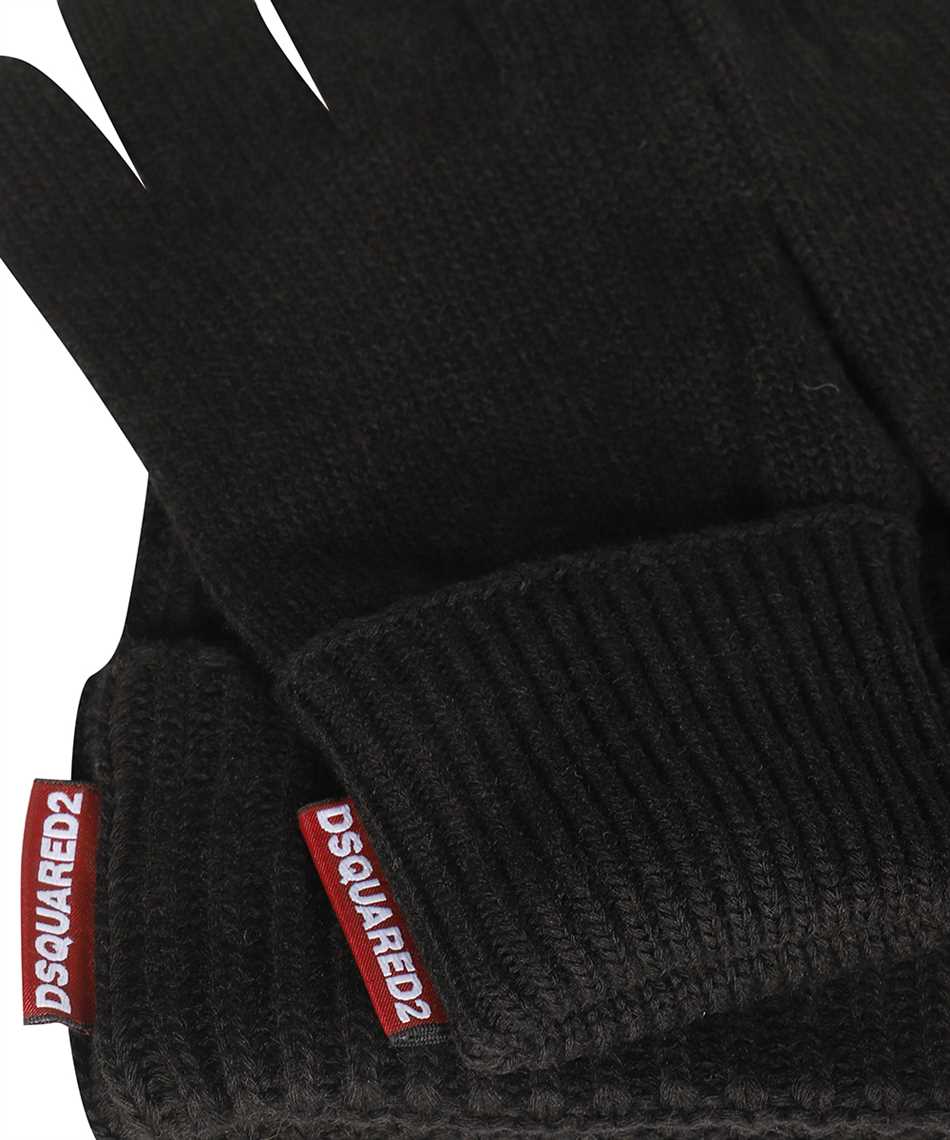 Shop Dsquared2 Knitted Hat And Gloves Set In Black