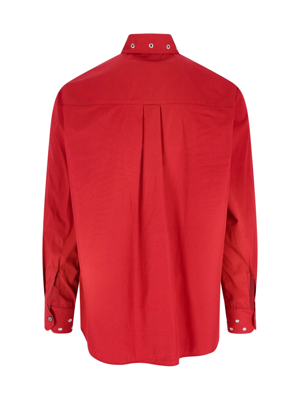 Our Legacy Long Sleeve Button Down Shirt With Pocket In Red