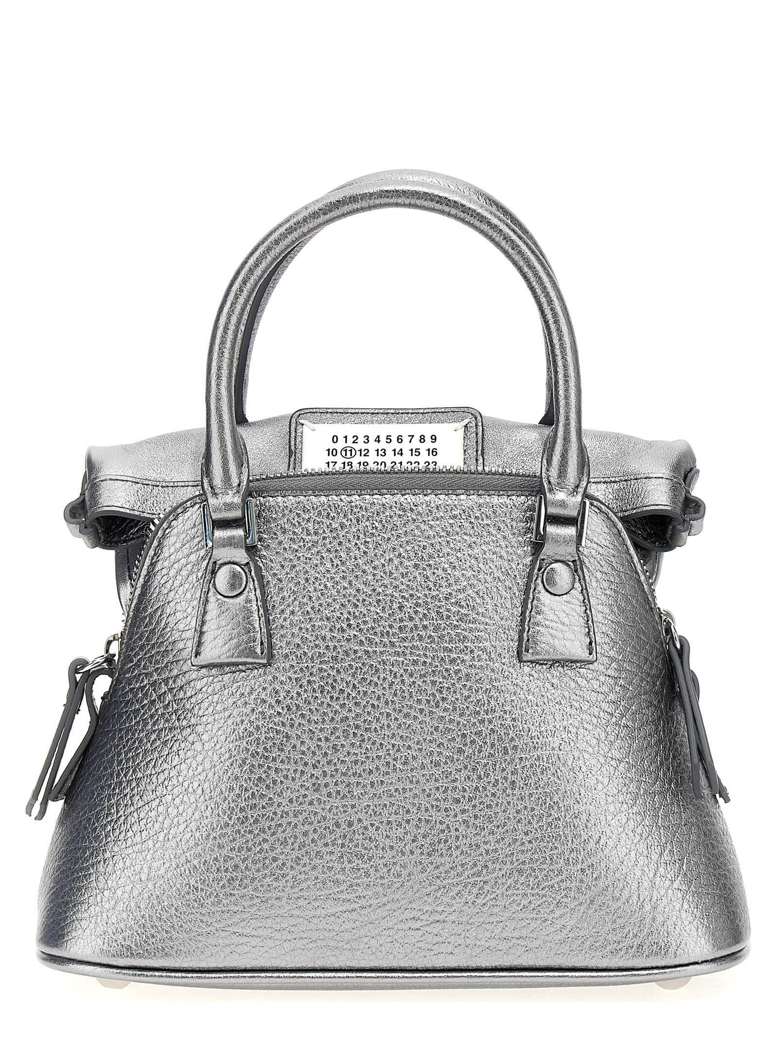 Shop Maison Margiela 5ac Classique Micro Handbag In Argento