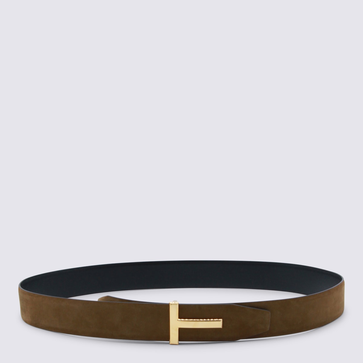 Tom Ford Logo Buckle Reversible Belt Belts Multicolor In Brown