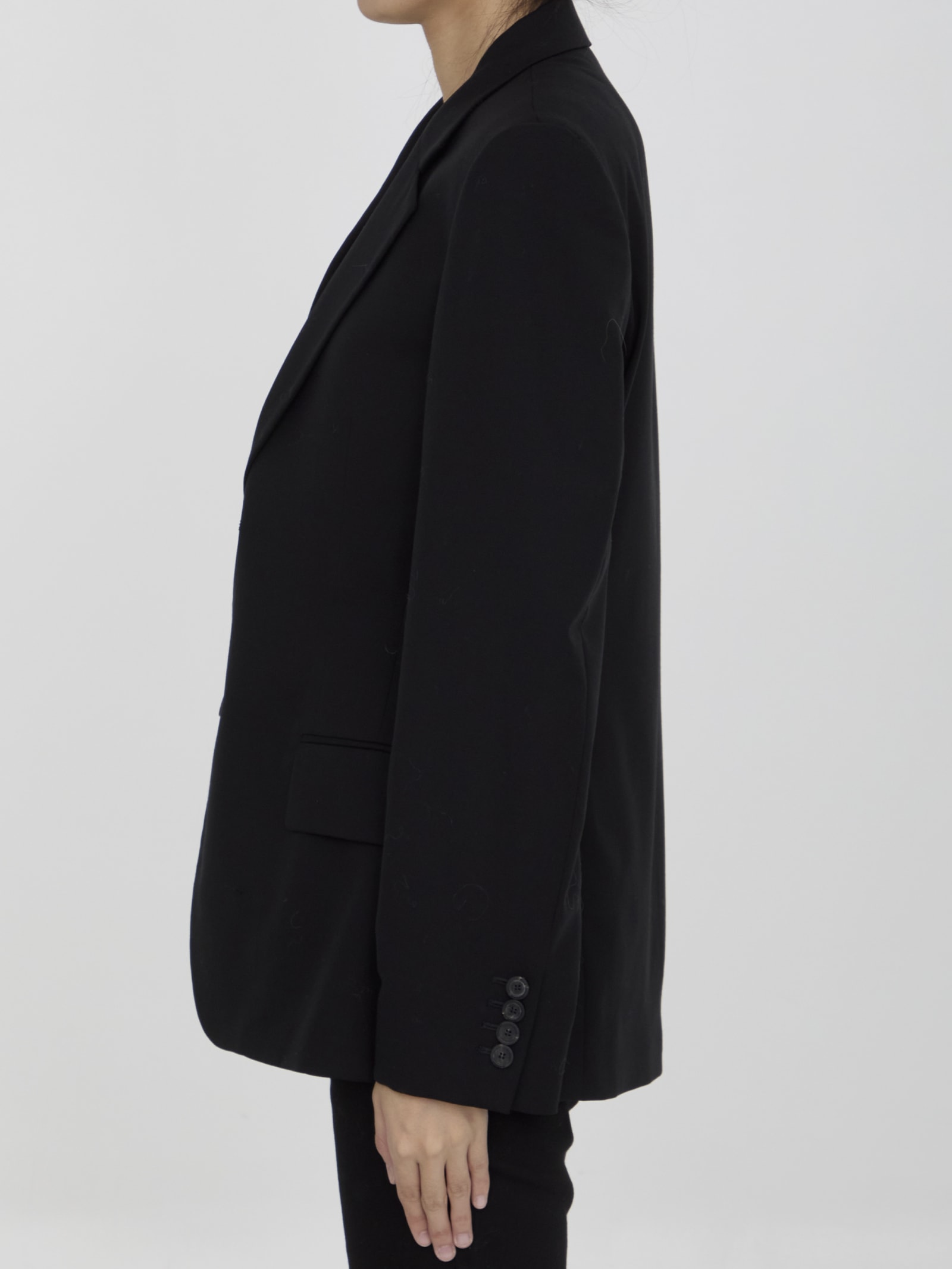 Shop Balenciaga Wool Jacket In Black