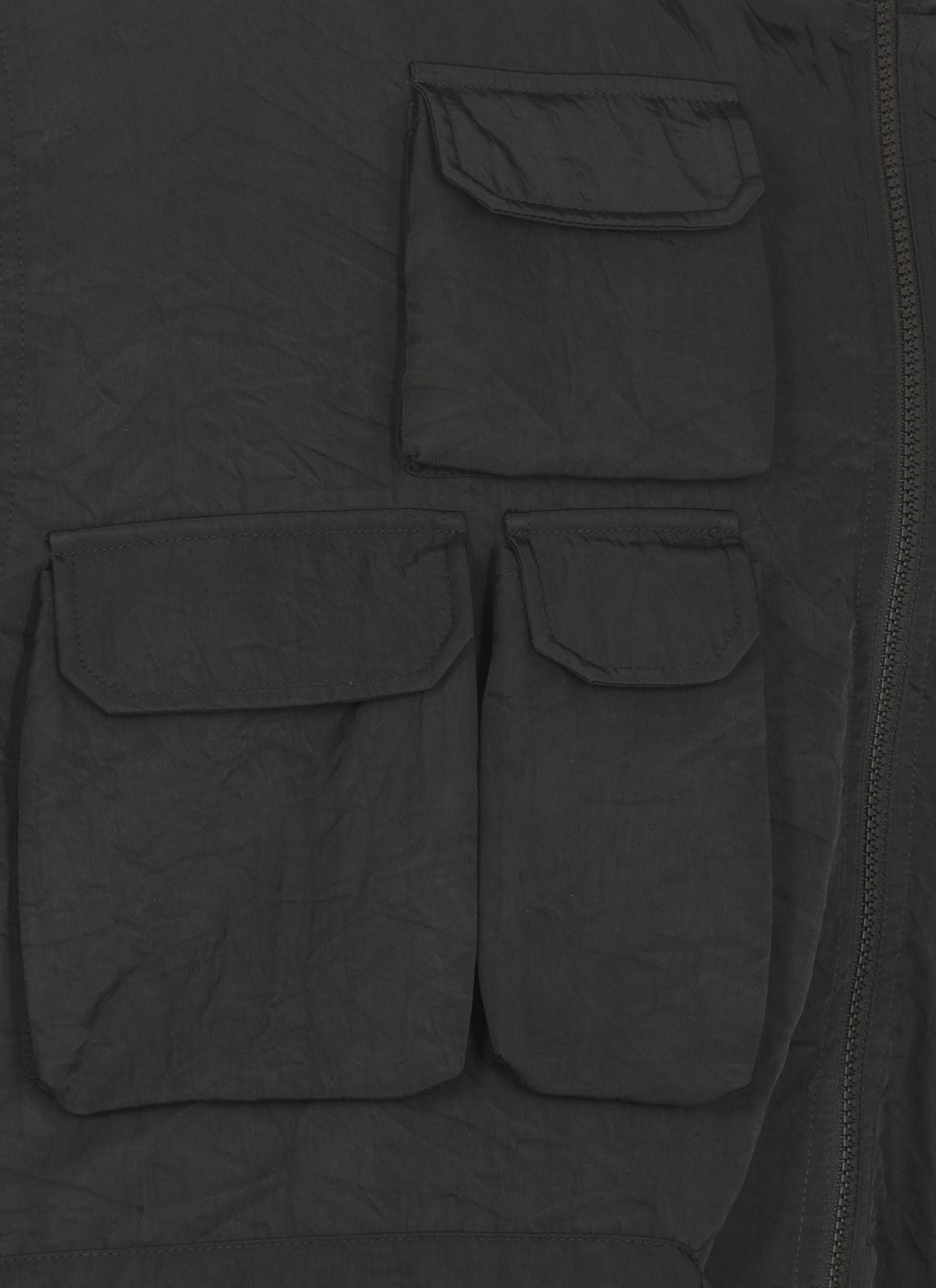 Golden Goose Multipockets Windbreaker Jacket In Black