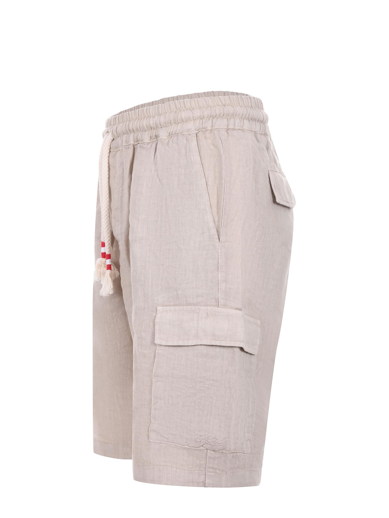 Shop Mc2 Saint Barth Cargo Shorts In Beige