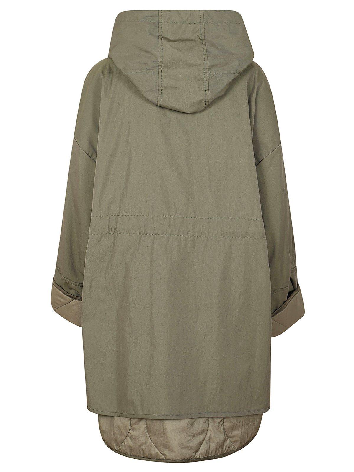 Shop Weekend Max Mara Fumetto Buttoned Reversible Parka In Kaki