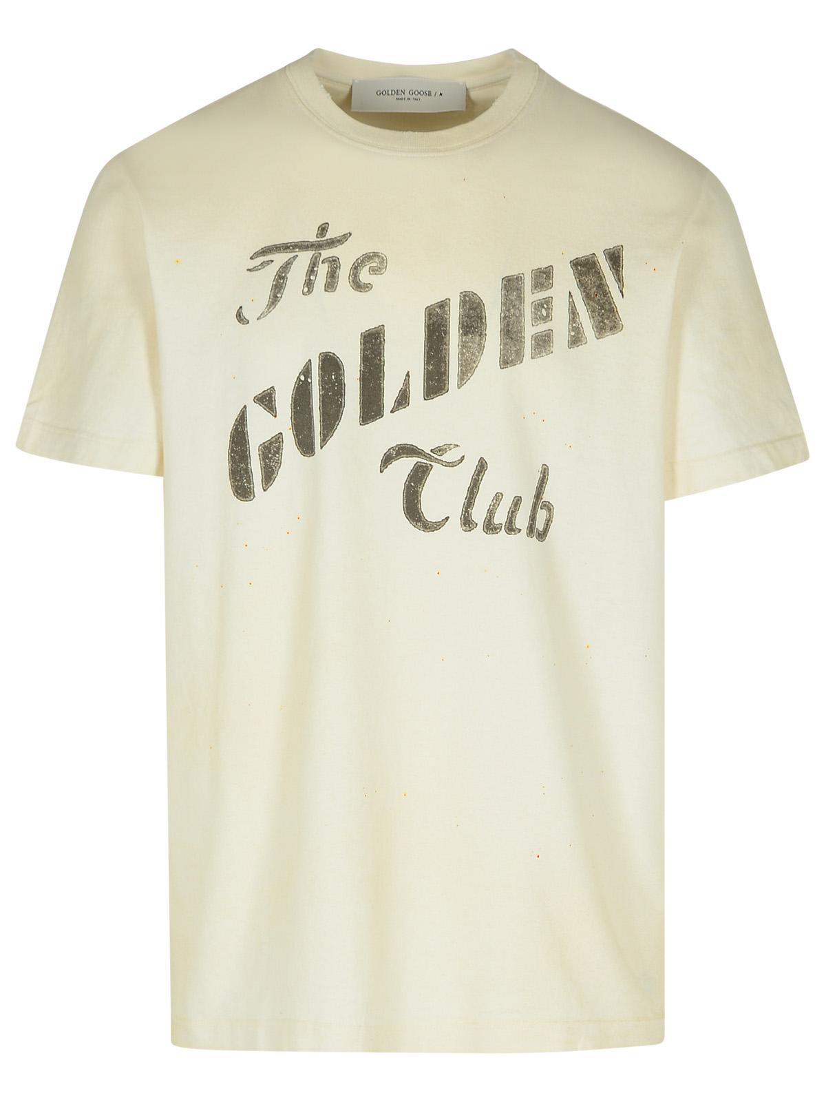 Shop Golden Goose Journey Regular T-shirt In Heritage White/black