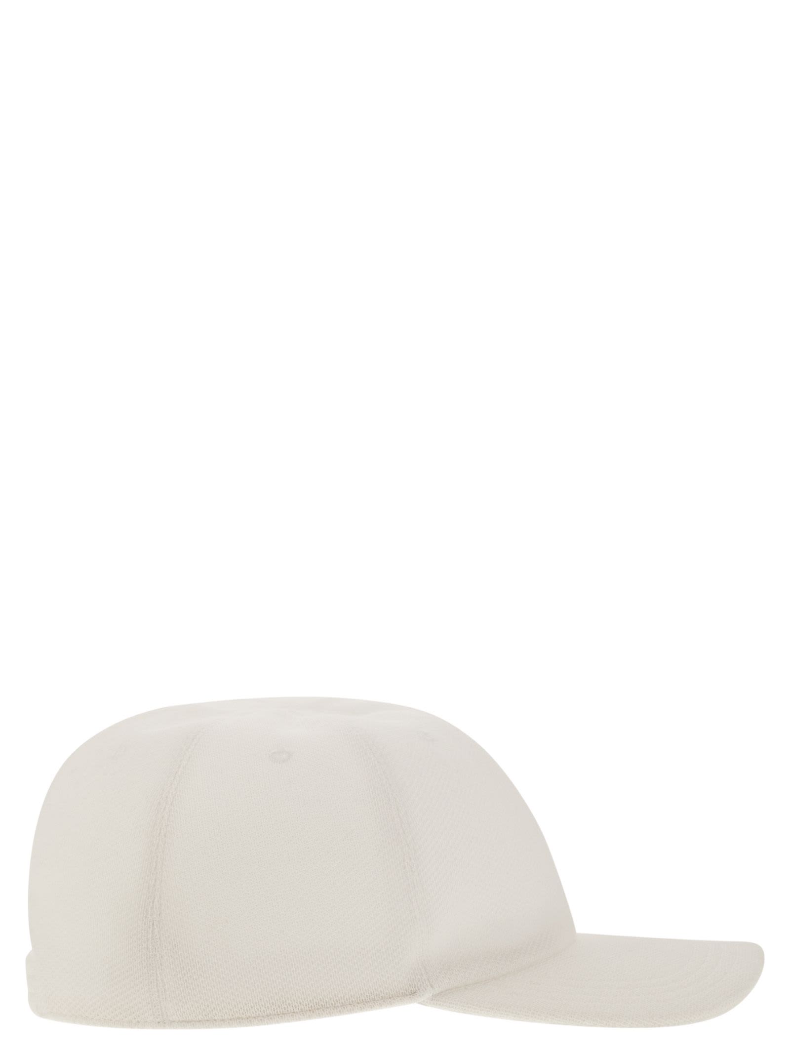 Shop Kiton Cotton Baseball Cap In White