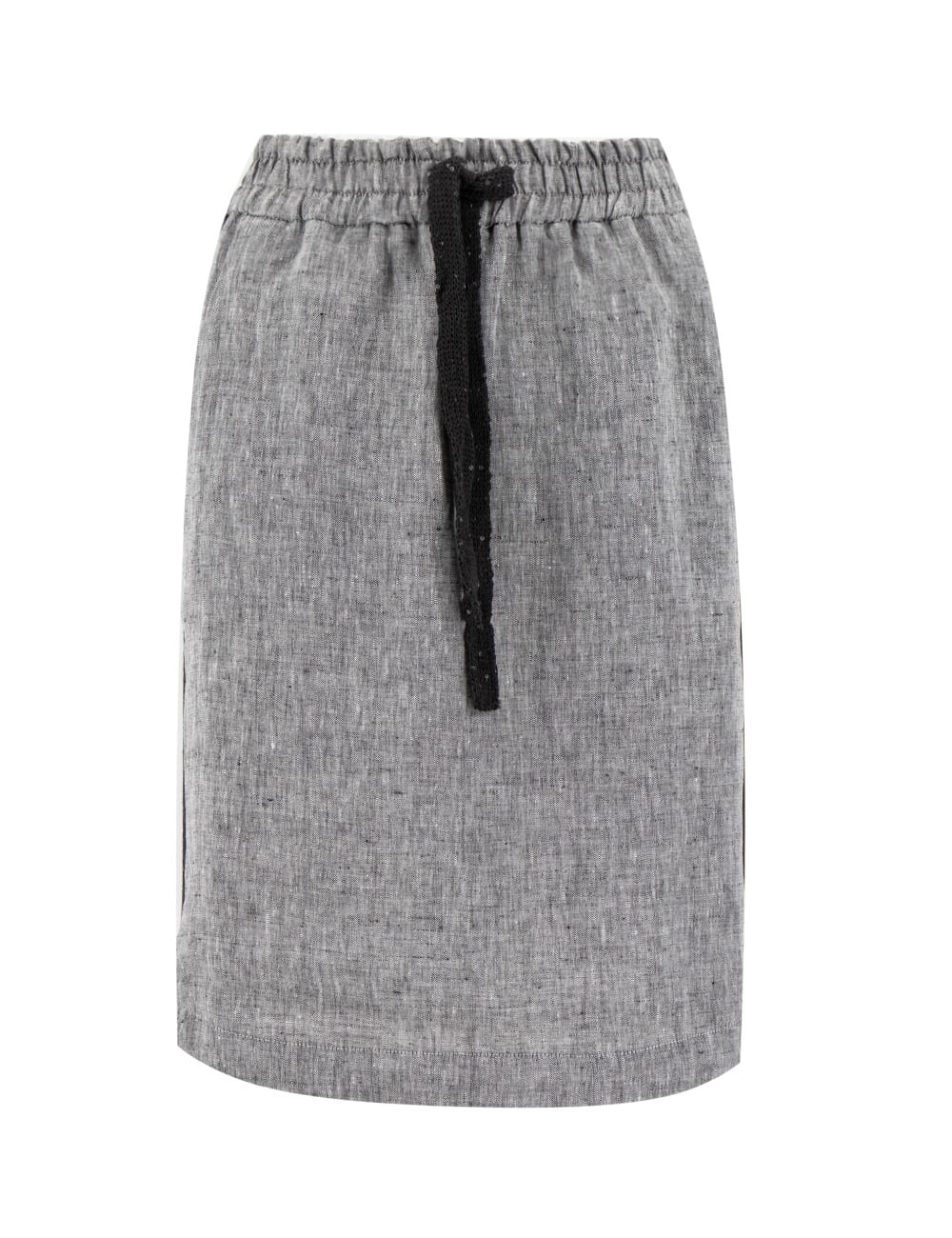 Shop Le Tricot Perugia Skirt In Grey Mel Dark Grey