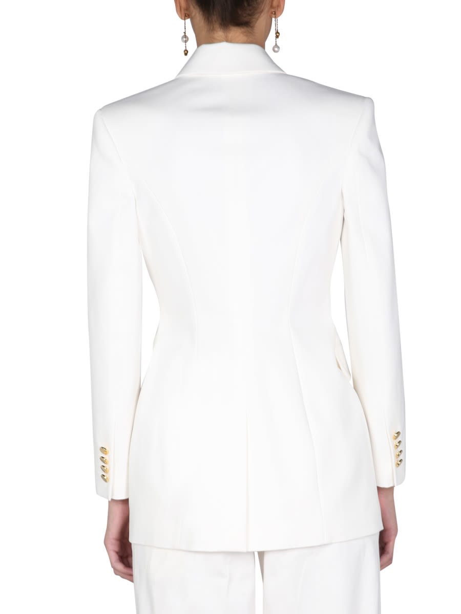 Shop Alexander Mcqueen Double-breasted Jacket In White