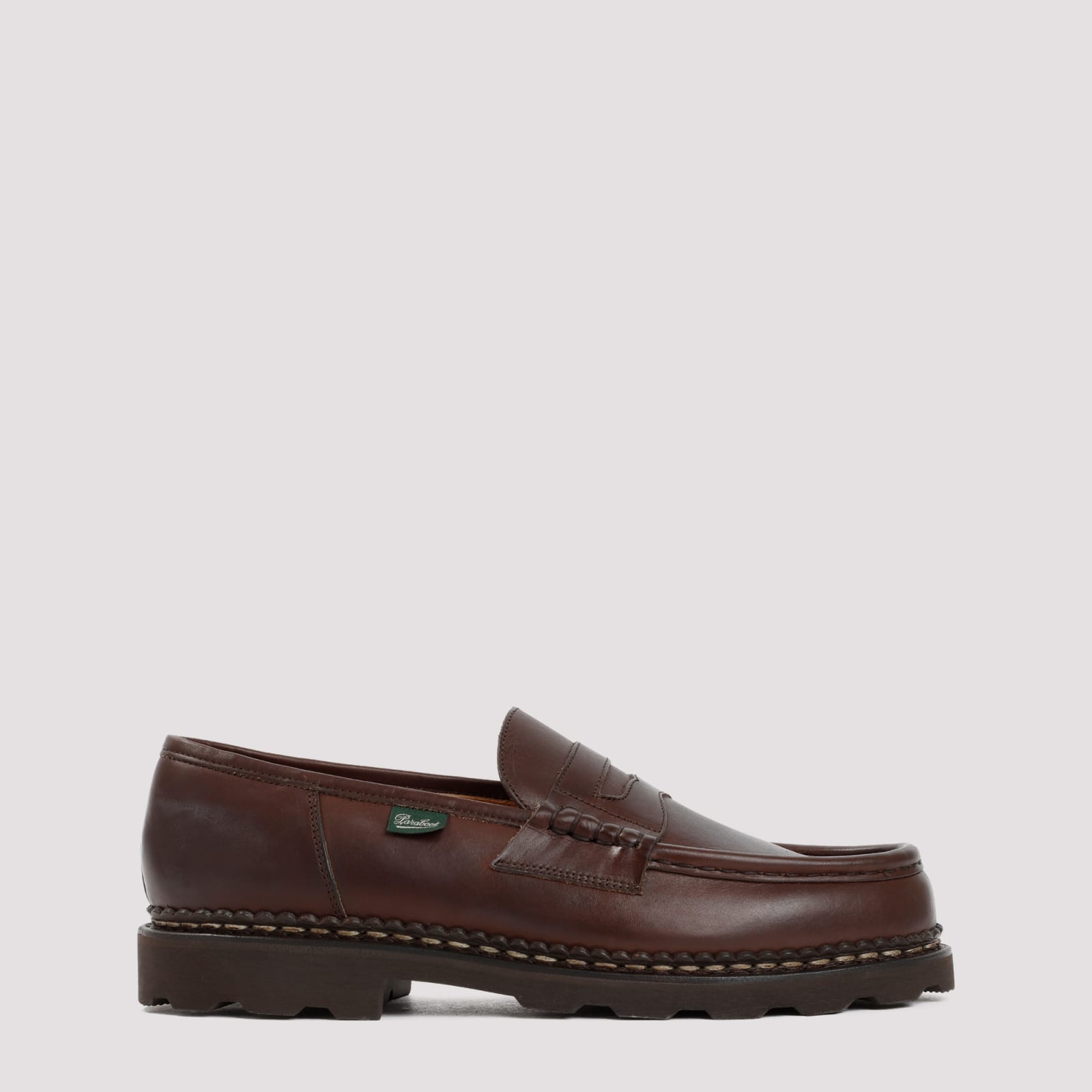 Shop Paraboot Leather Reims Loafers In Cafe