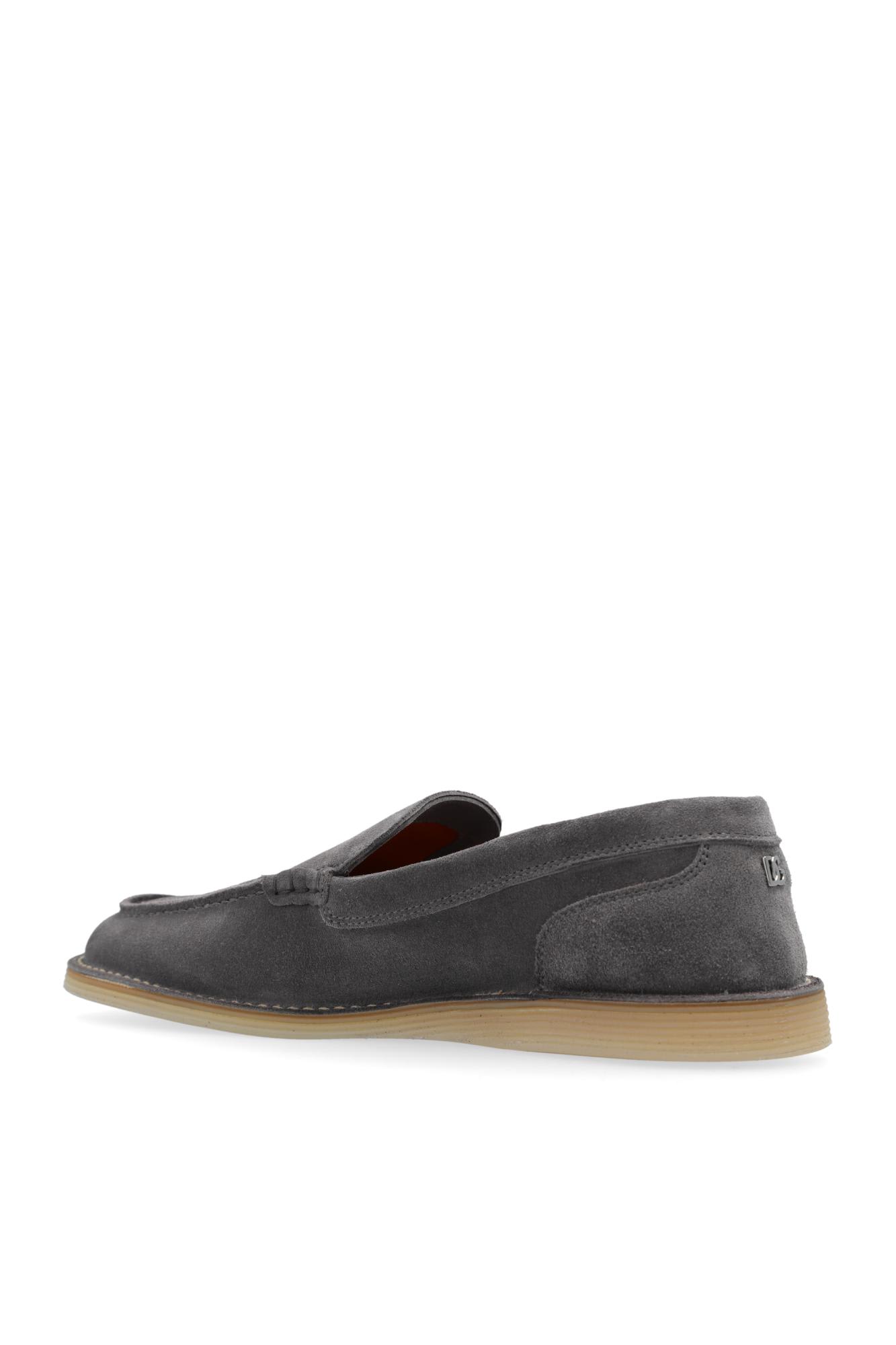 Shop Dolce & Gabbana Leather Shoes In Grigio Piombo