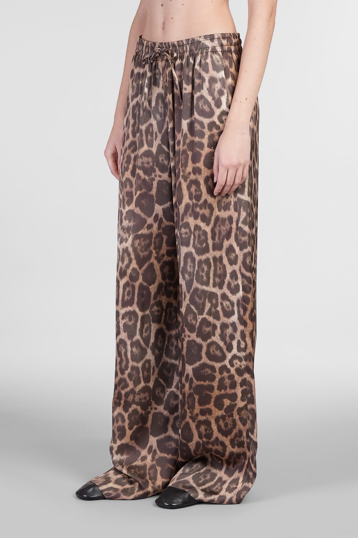 Stella Mccartney Pants In Animalier Viscose In Animalier