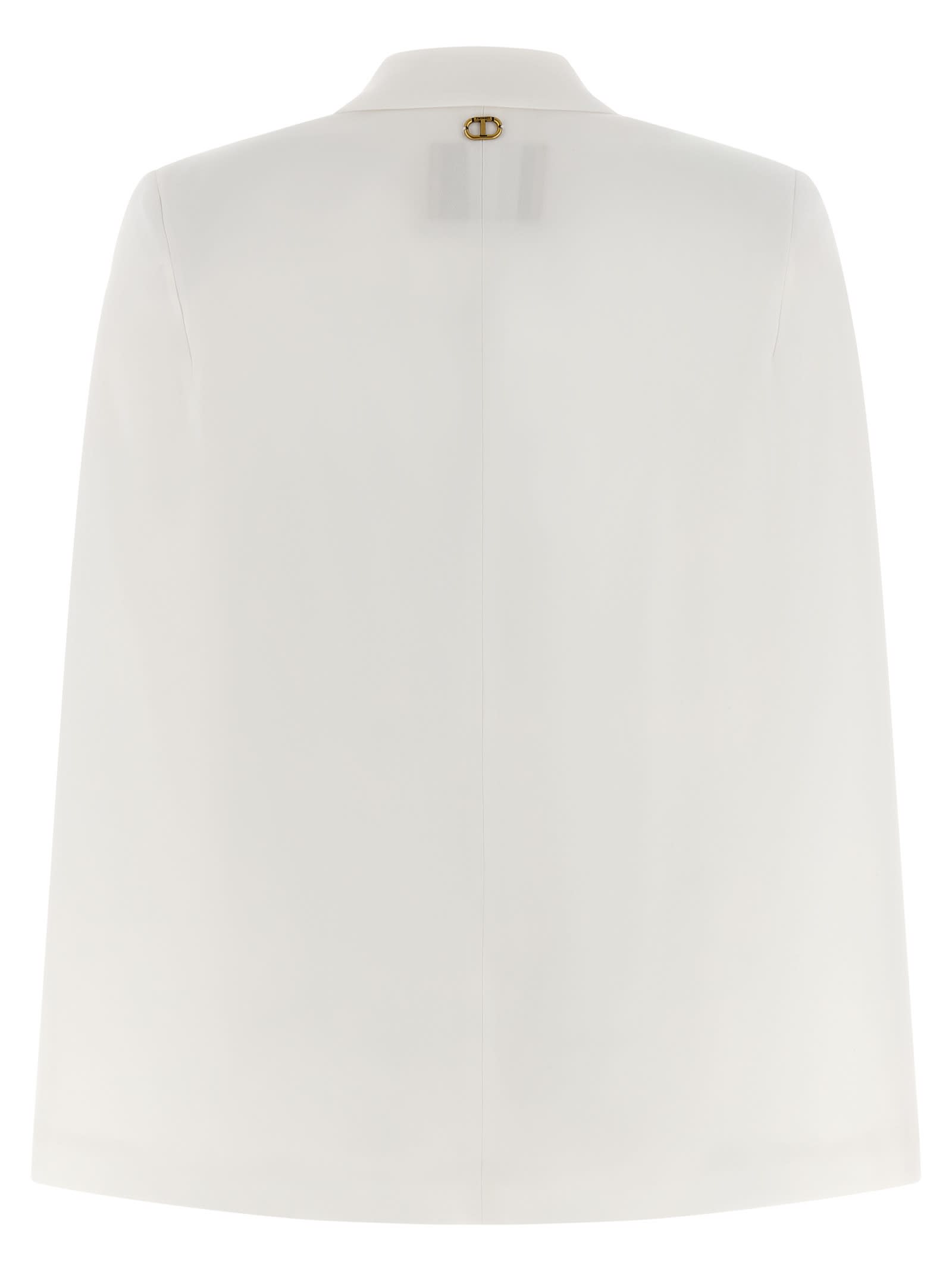Twinset Cape Sleeve Blazer In White