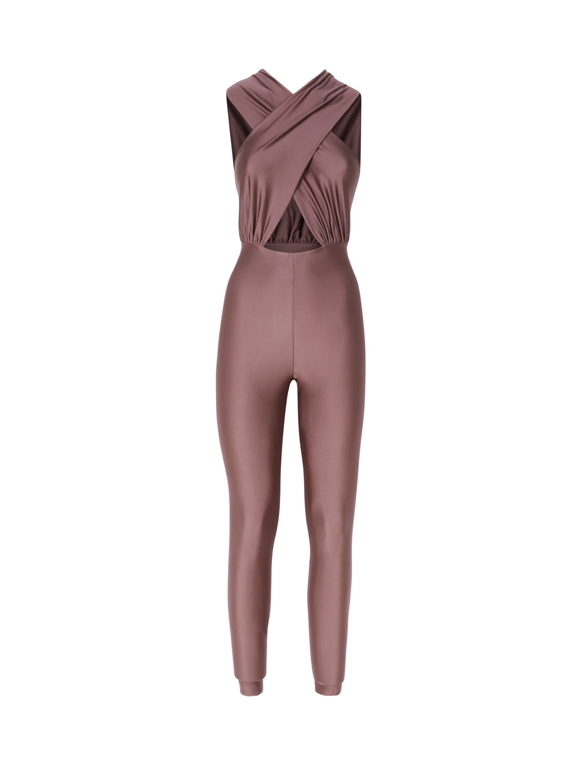 Shop The Andamane One-piece Jumpsuit With Banded Top In Brown