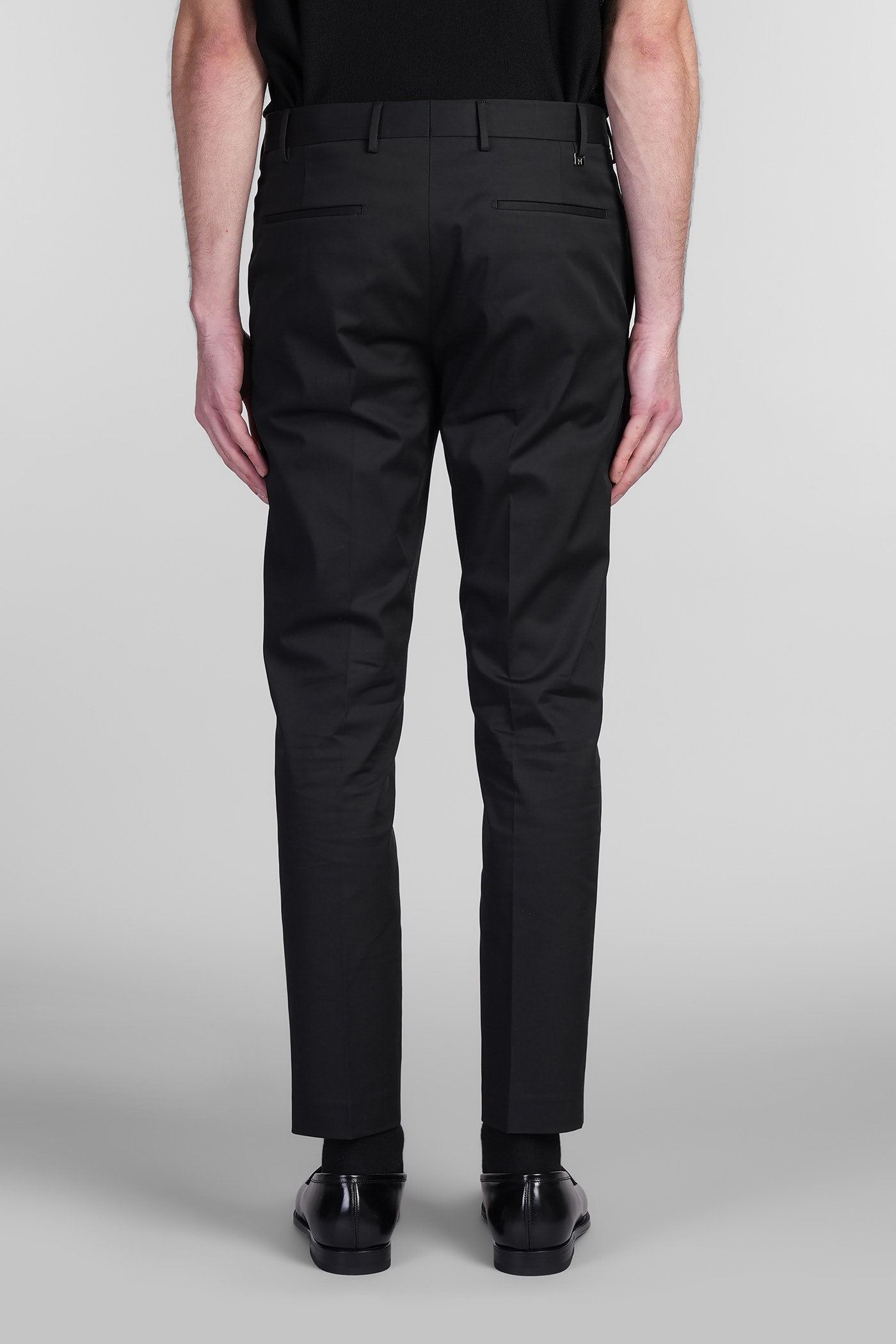 Pt Torino Sd75 Pants In Blue Cotton In Black