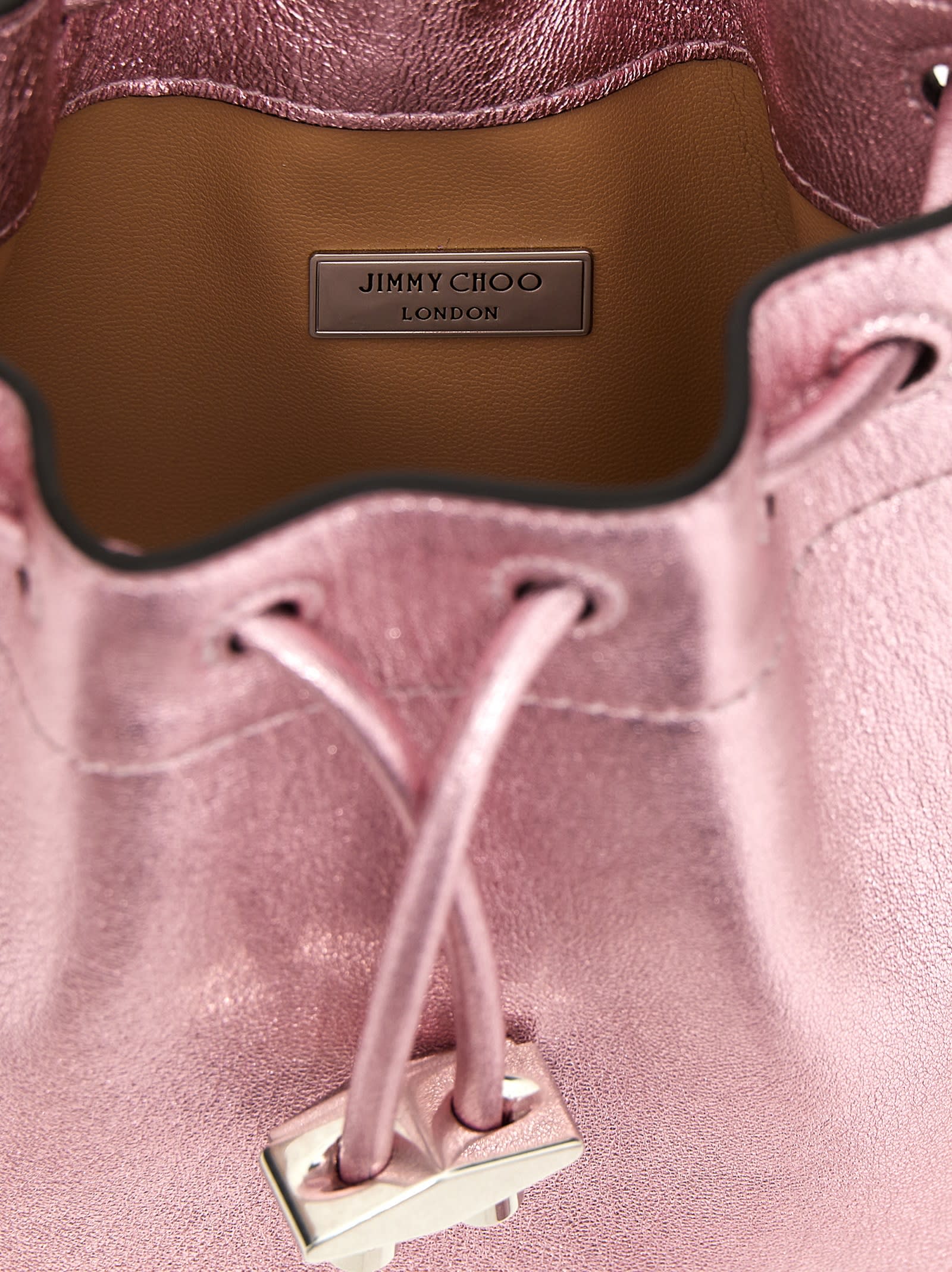 Shop Jimmy Choo Bon Bon Bucket Bag In Pink