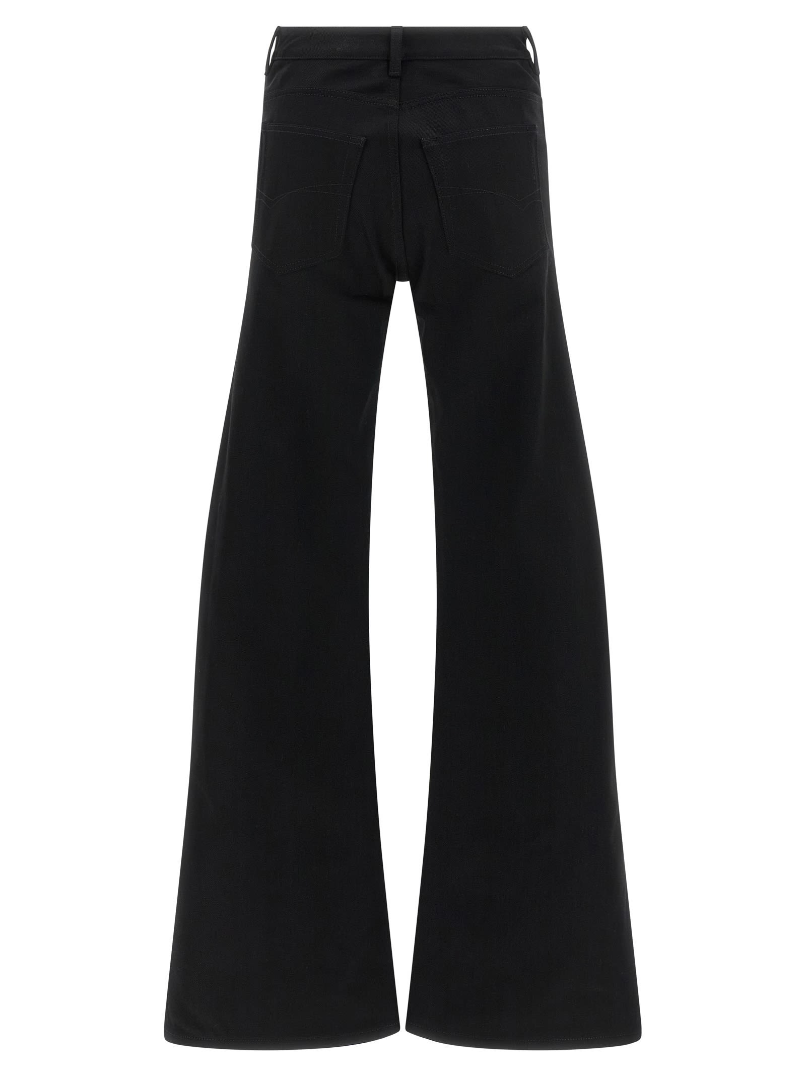 Balenciaga Flared Leg Jeans With Pockets And Loops In Black
