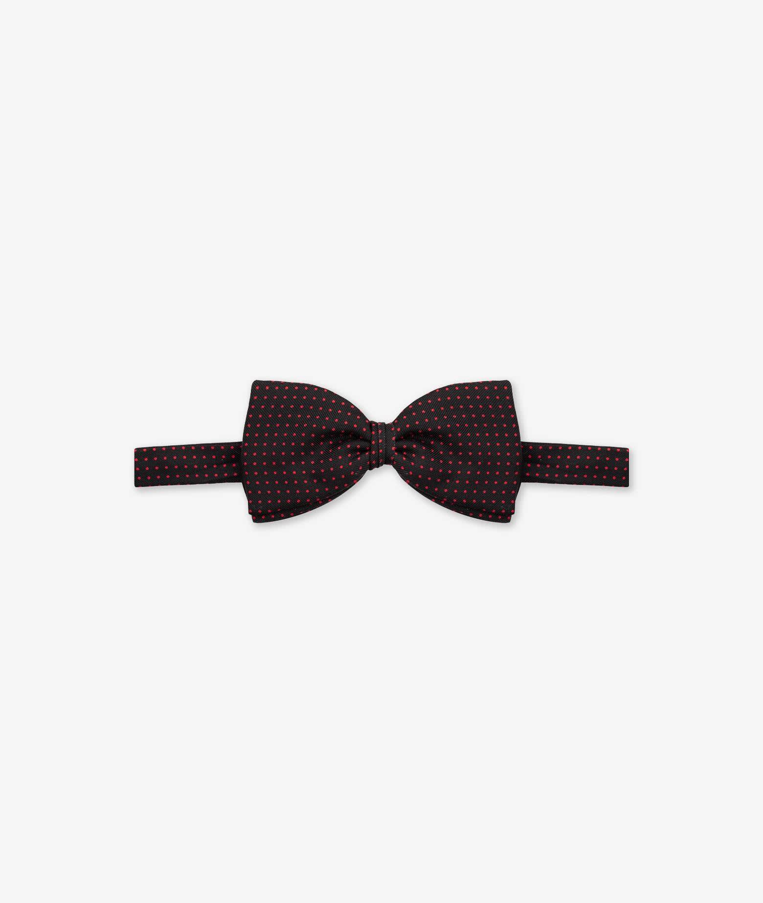 Larusmiani Bow Tie Pois Tie In Red