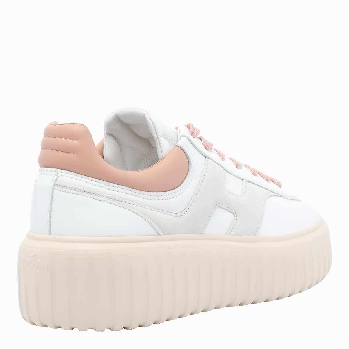 Hogan Chunky Platform Sneakers With Smooth And Textured Uppers In White